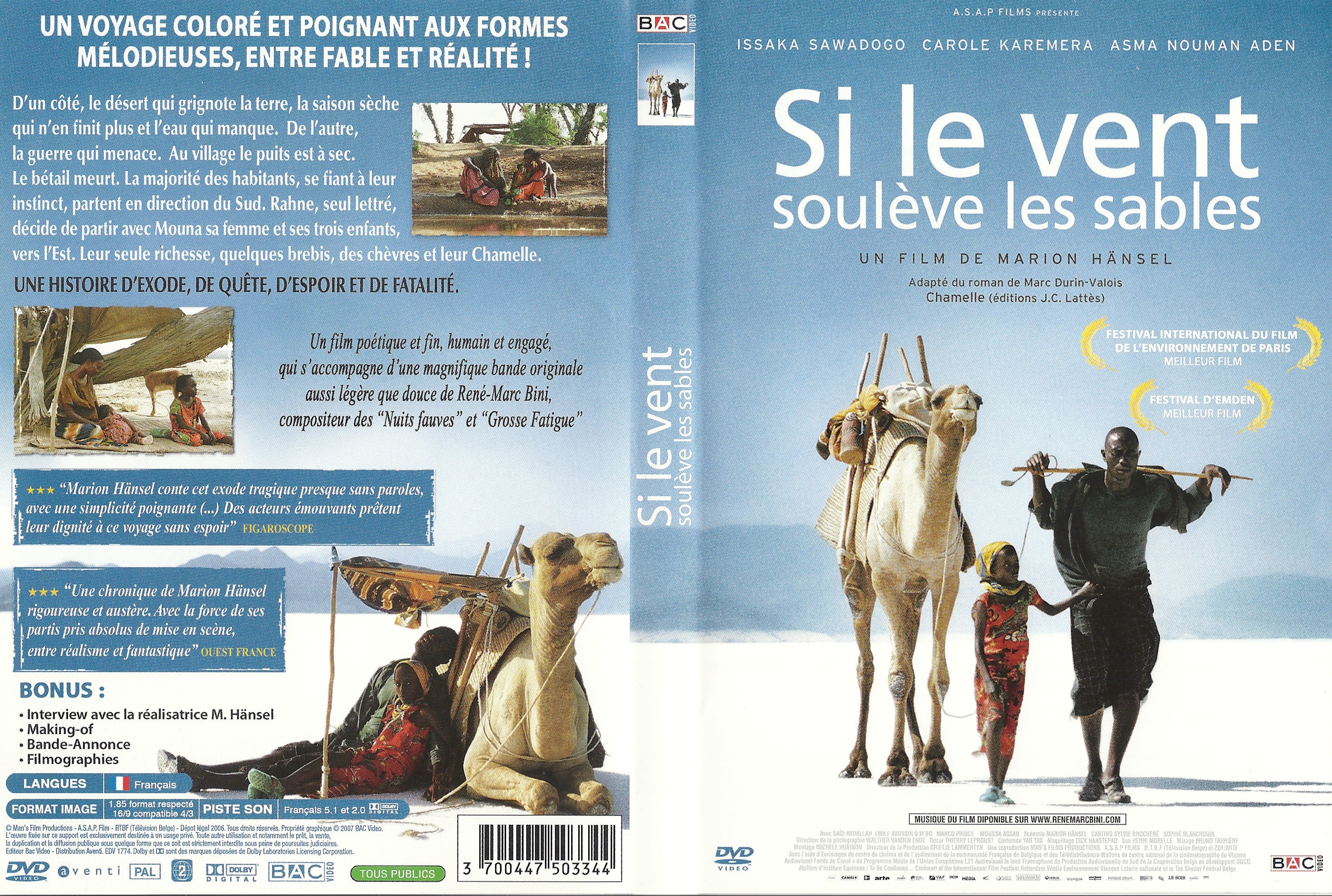 Jaquette DVD Si le vent souleve les sables