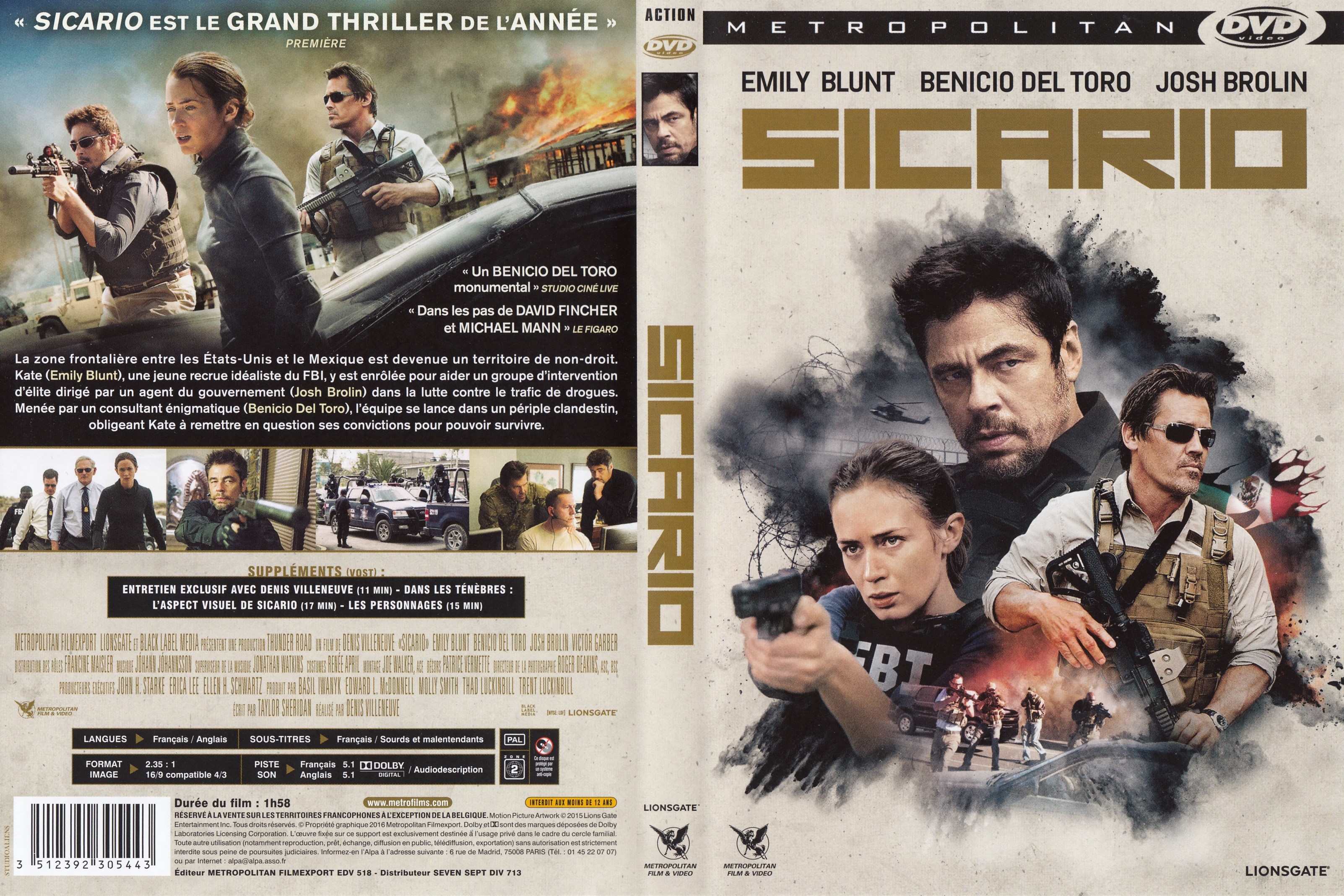 Jaquette DVD Sicario