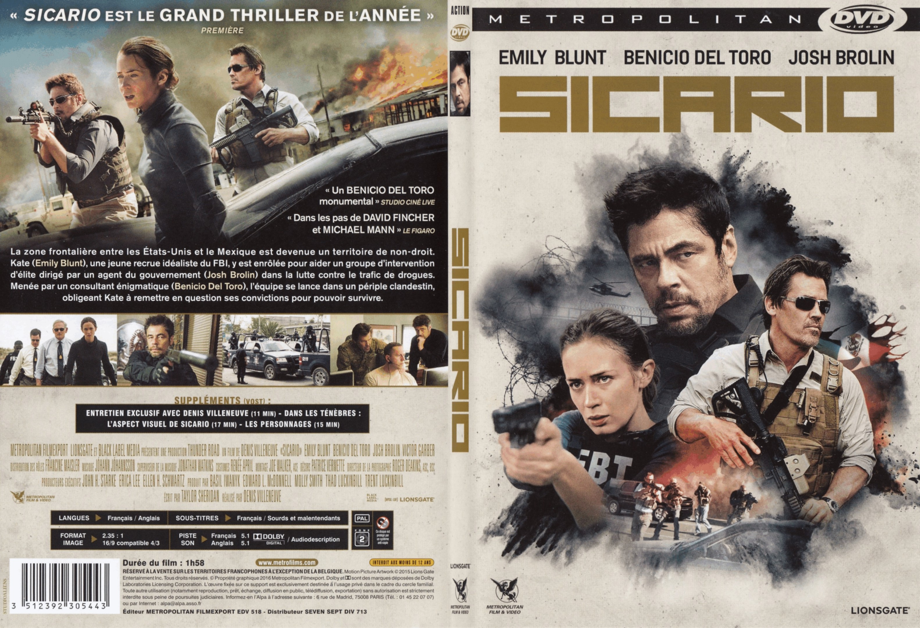 Jaquette DVD Sicario - SLIM