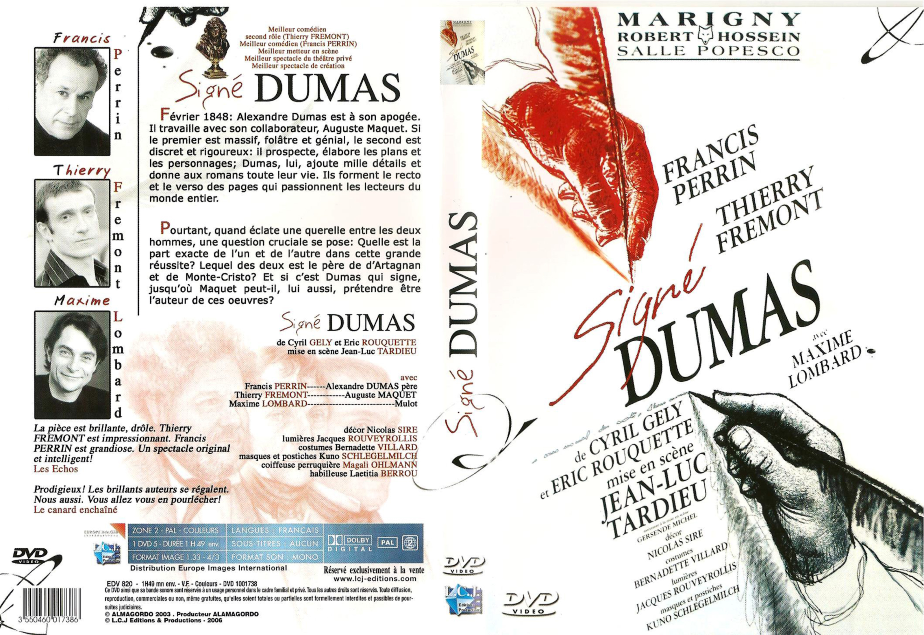 Jaquette DVD Sign Dumas