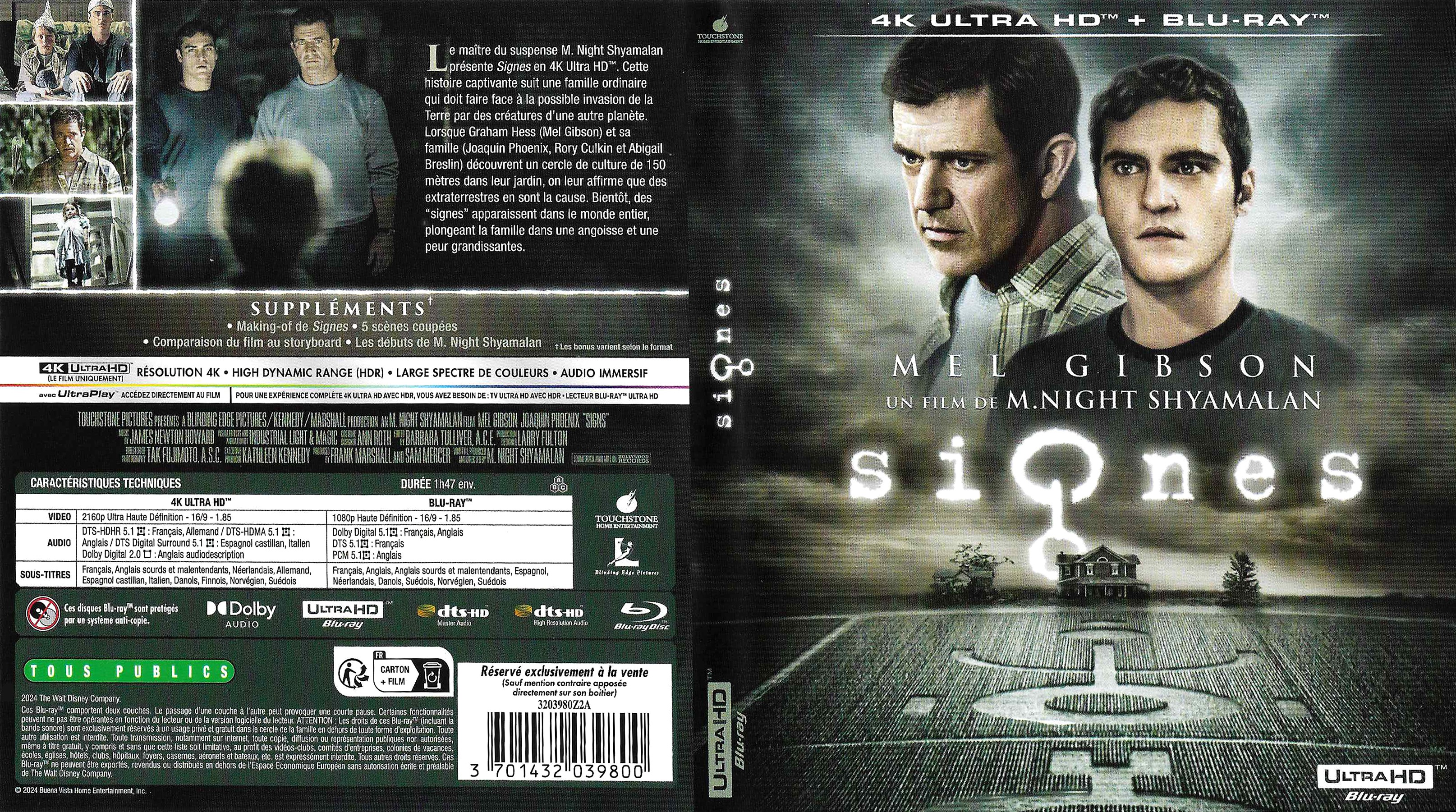 Jaquette DVD Signes 4K (BLU-RAY)