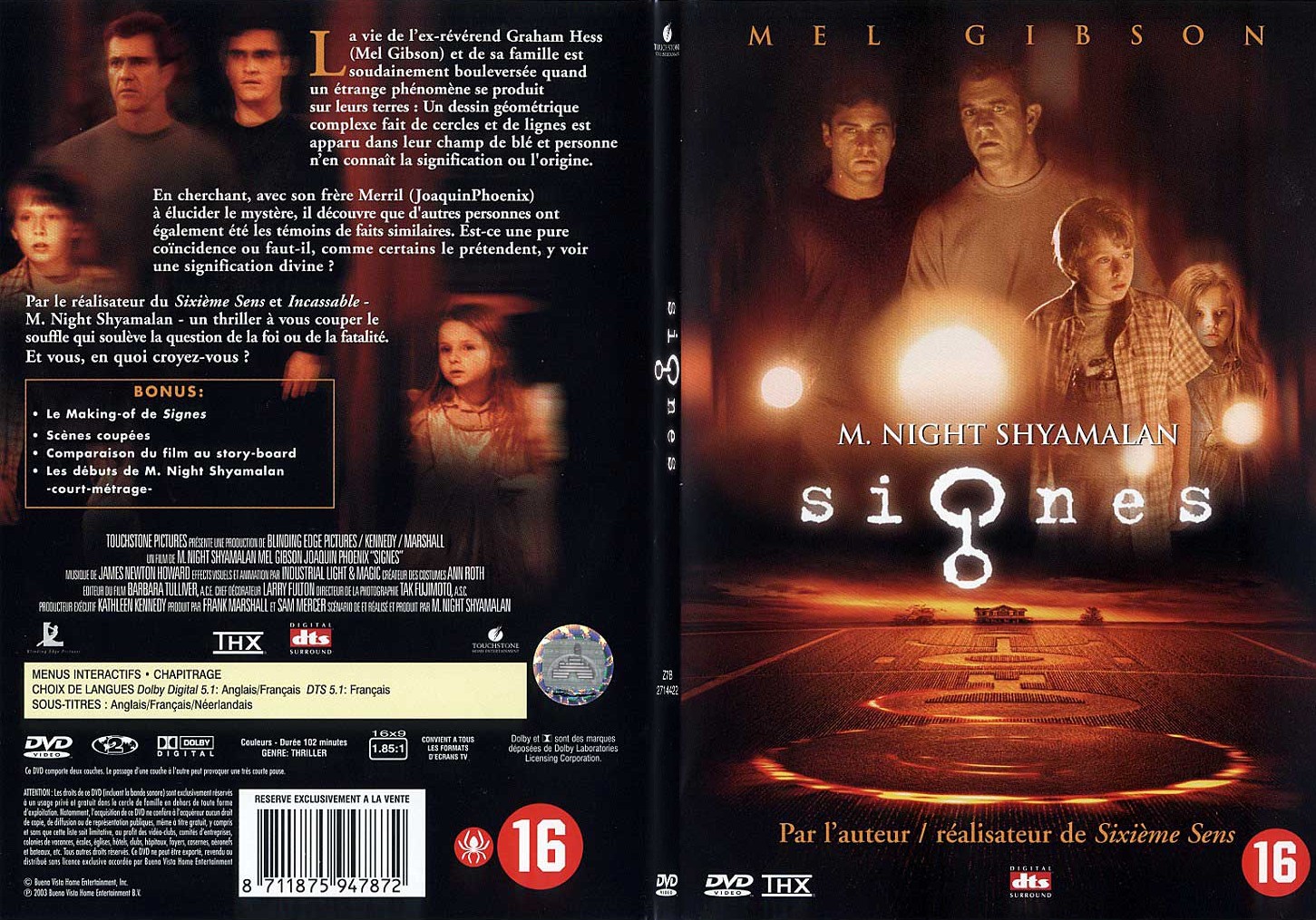 Jaquette DVD Signes - SLIM