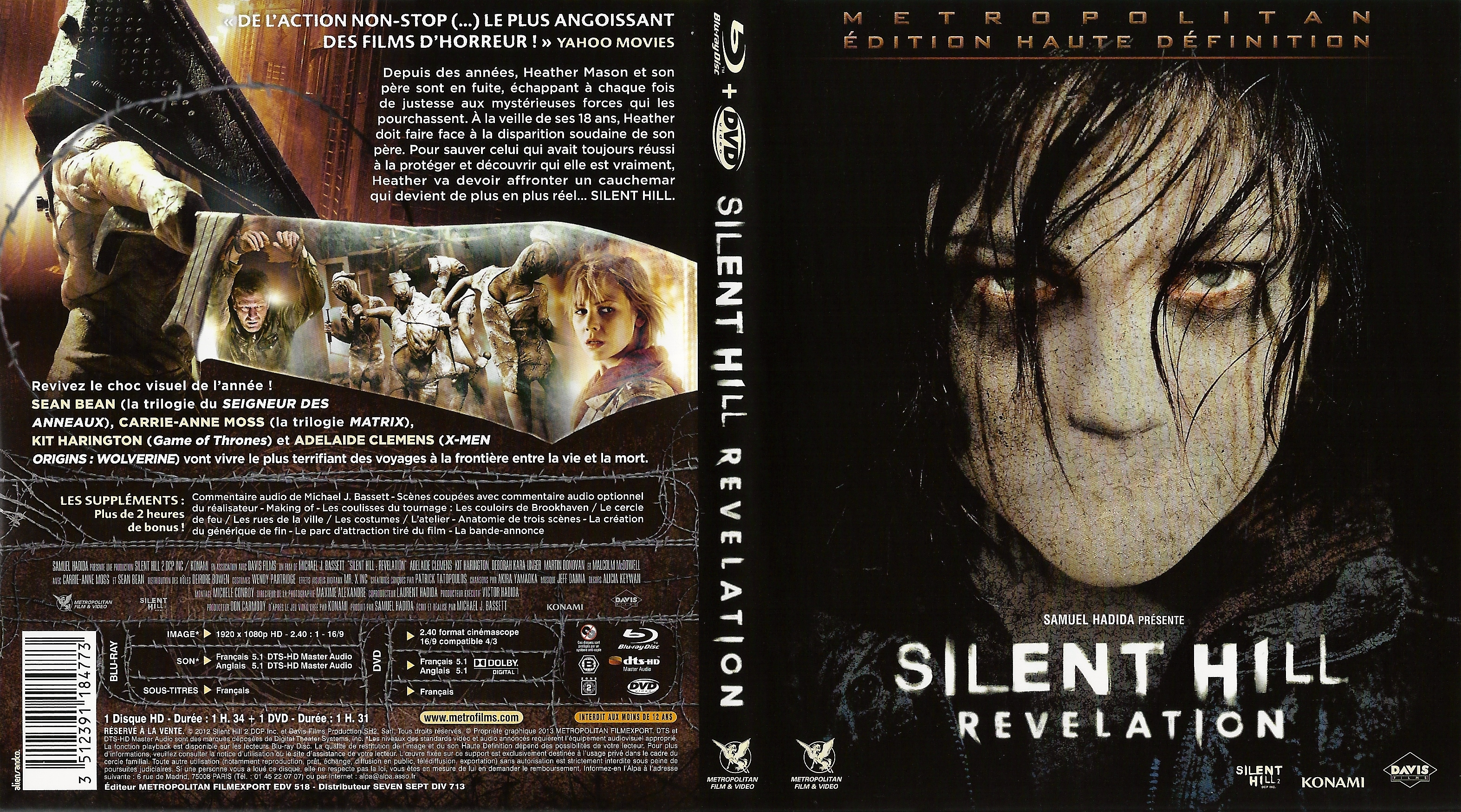 Jaquette DVD Silent Hill: Revelation (BLU-RAY)