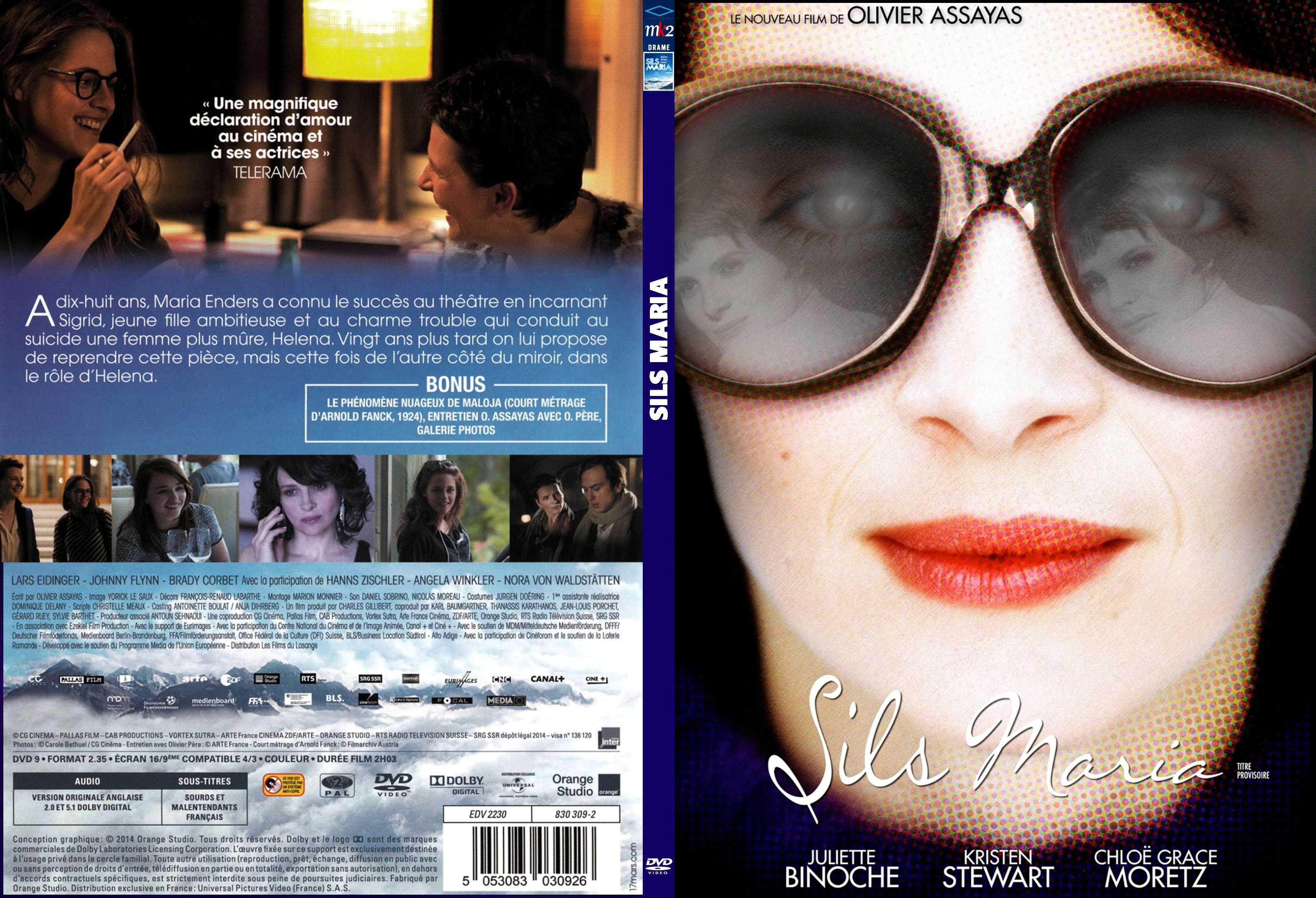 Jaquette DVD Sils Maria - SLIM