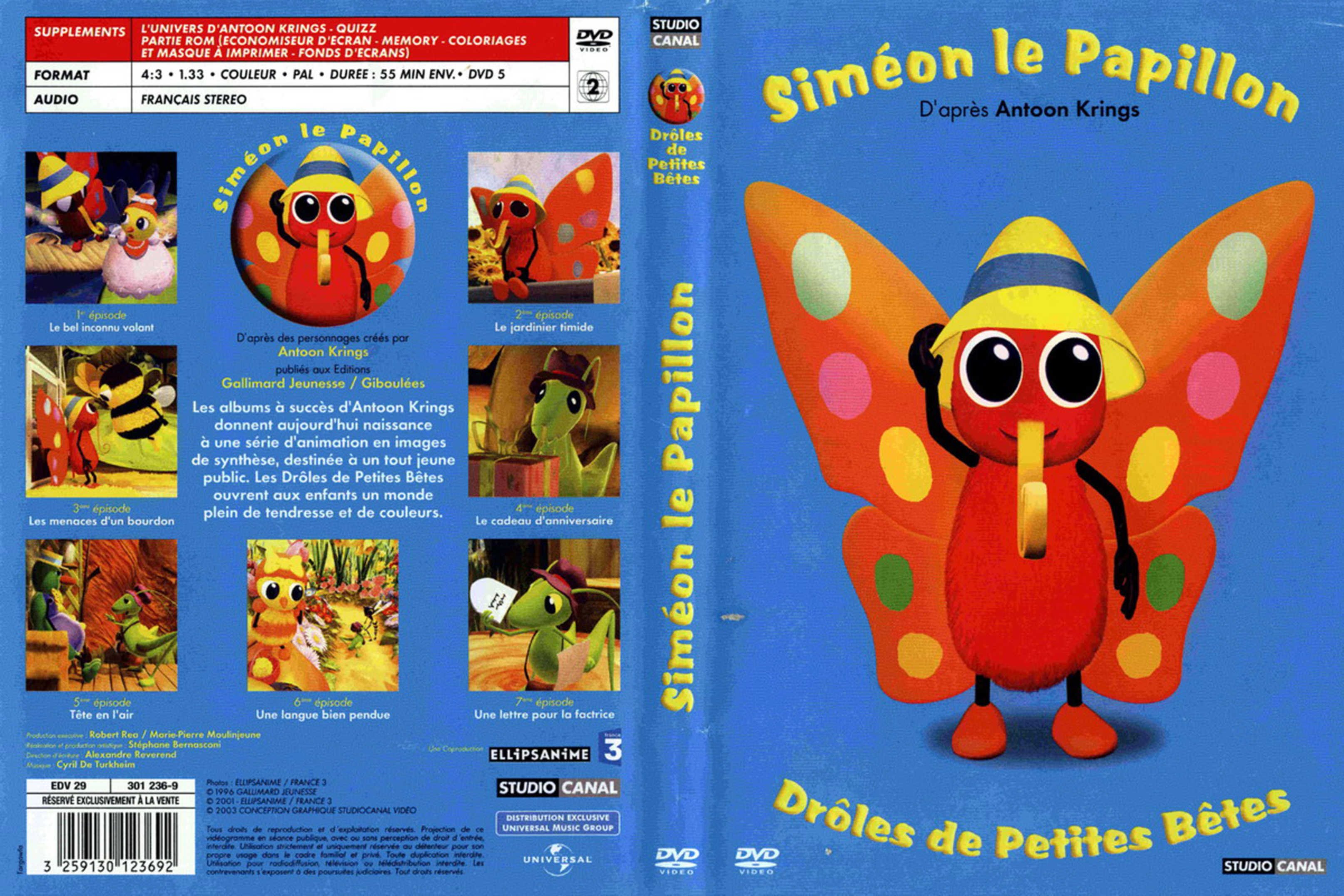 Jaquette DVD Simeon le papillon
