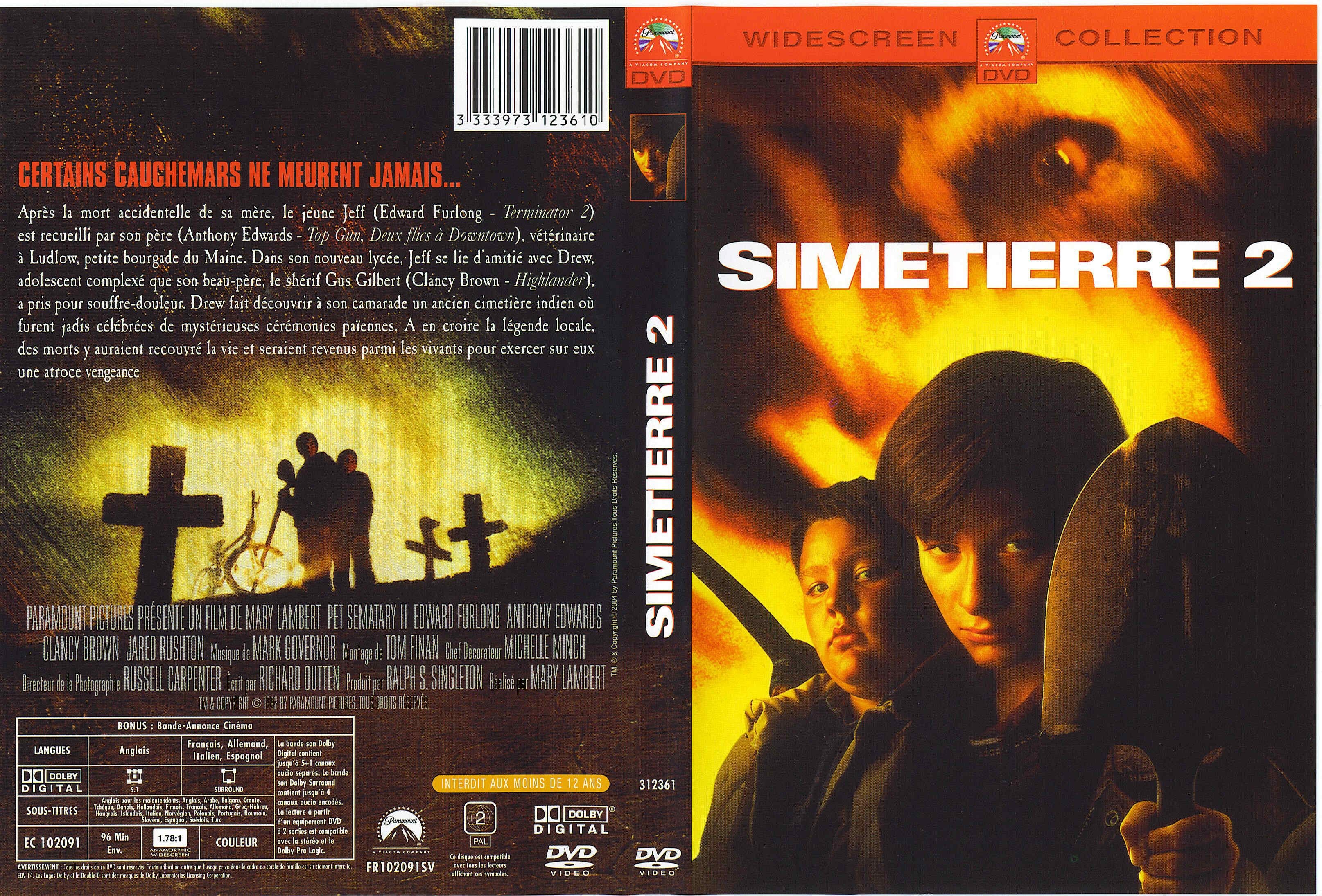Jaquette DVD Simetierre 2