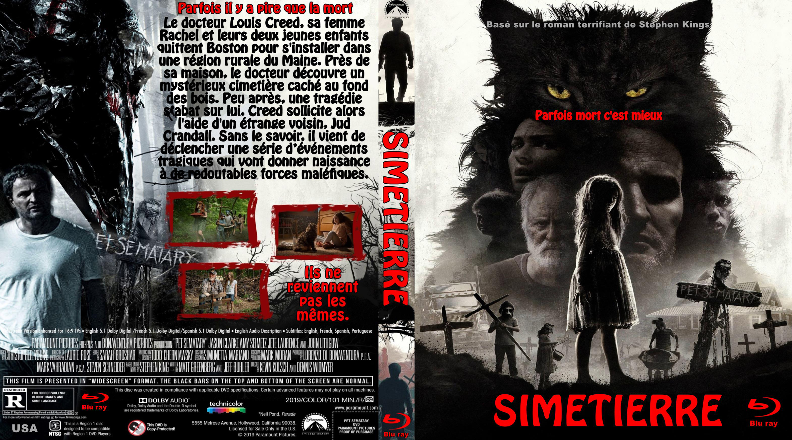 Jaquette DVD Simetierre (2019) custom (BLU-RAY)