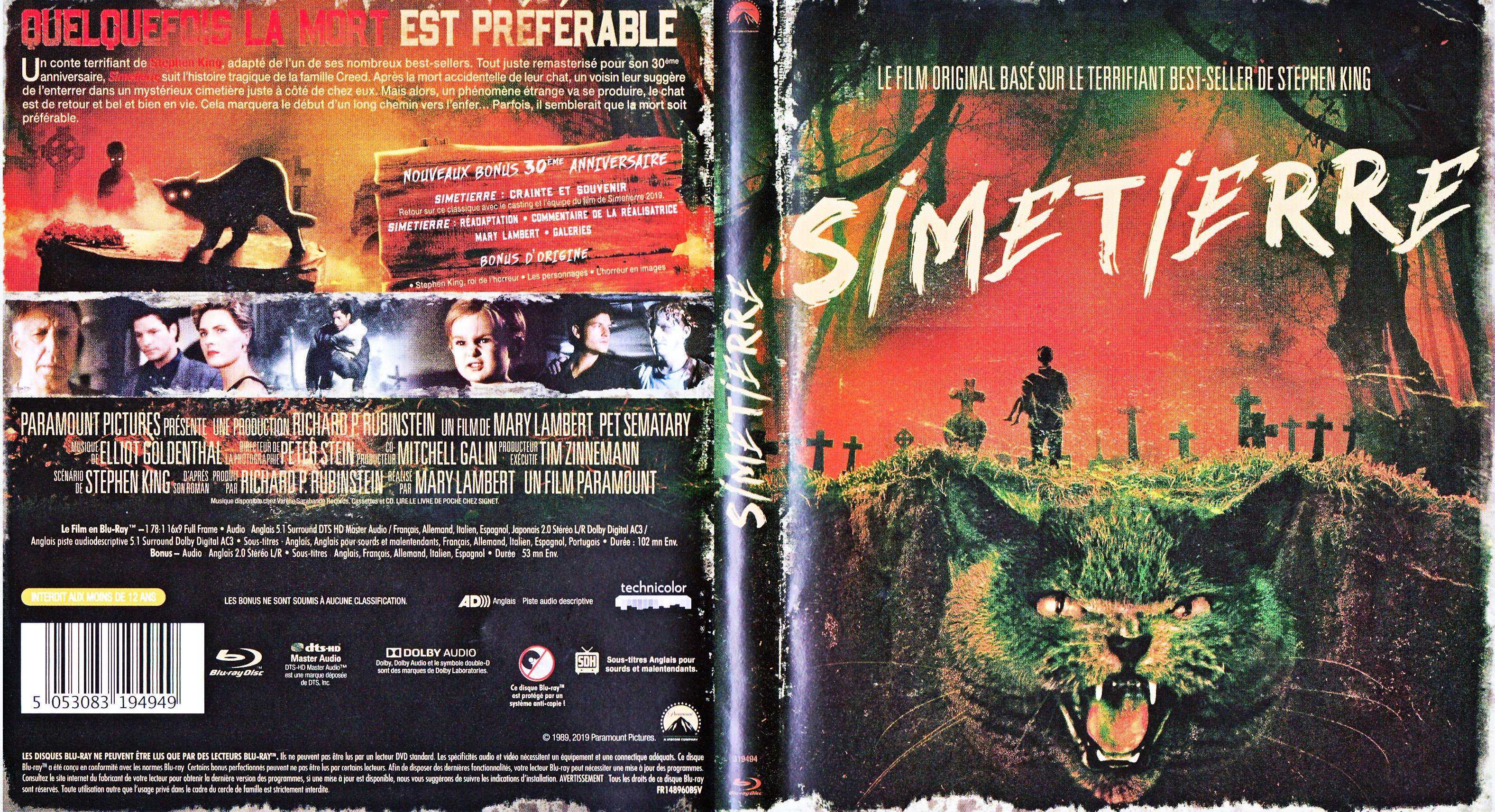 Jaquette DVD Simetierre (BLU-RAY)