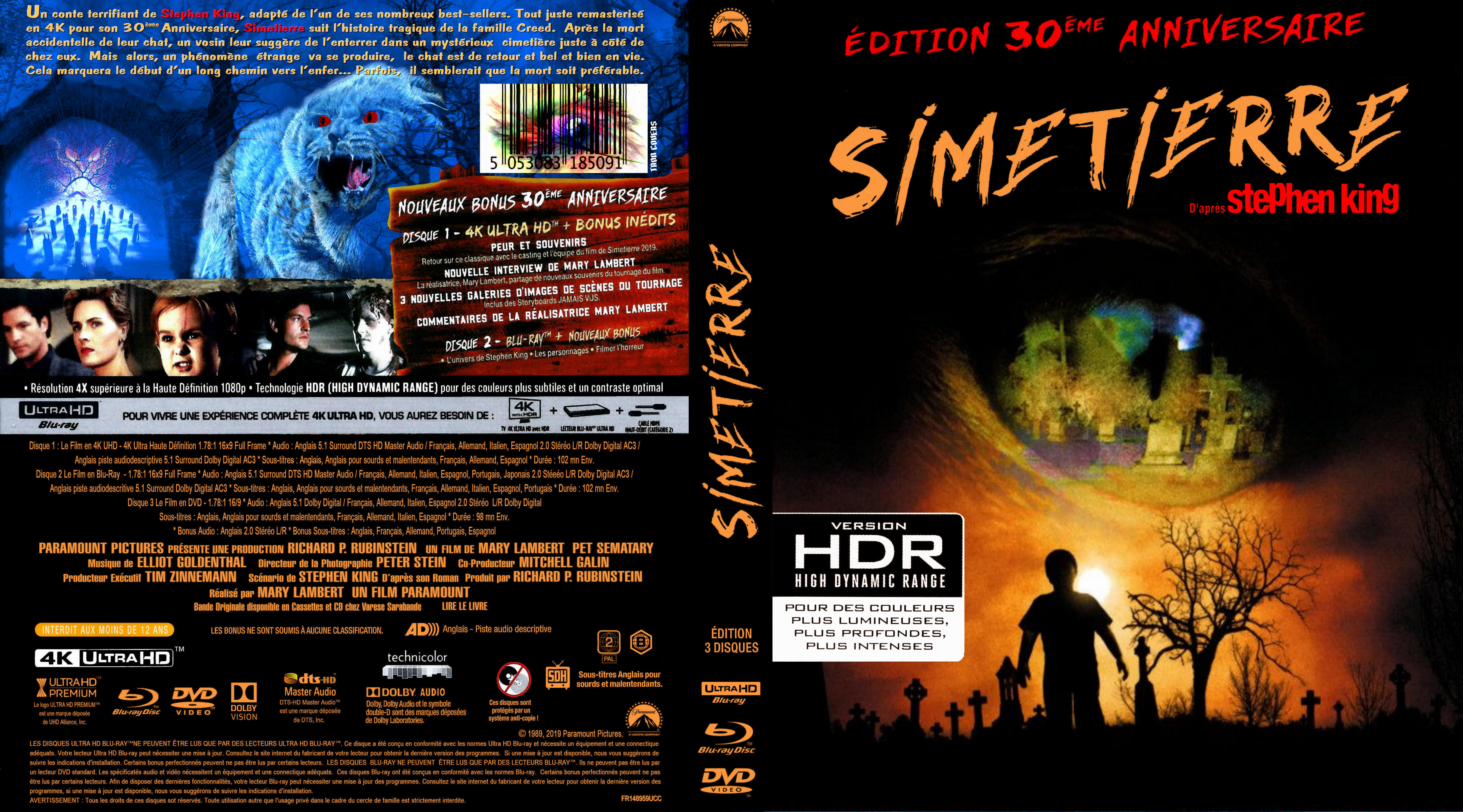 Jaquette DVD Simetierre custom (BLU-RAY)