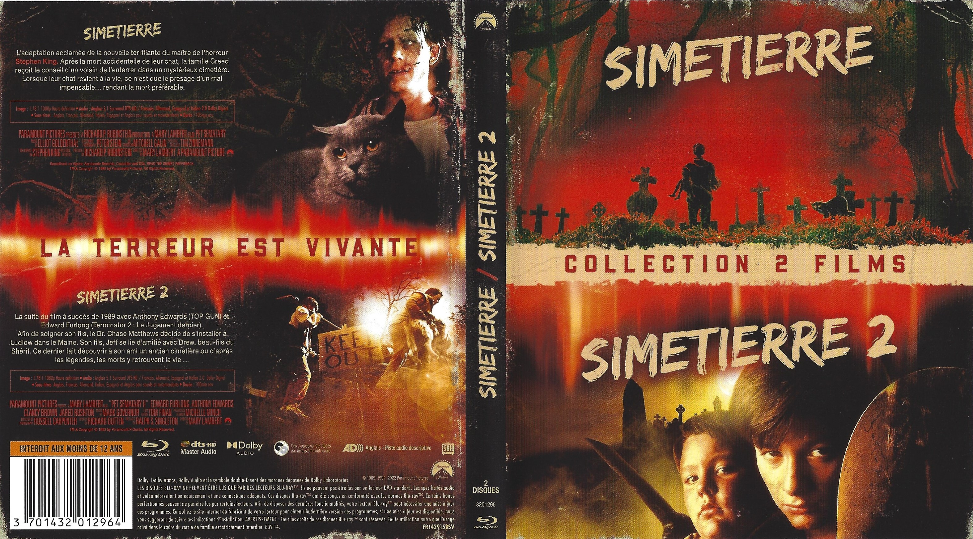 Jaquette DVD Simetierre et Simetierre 2 (BLU-RAY)