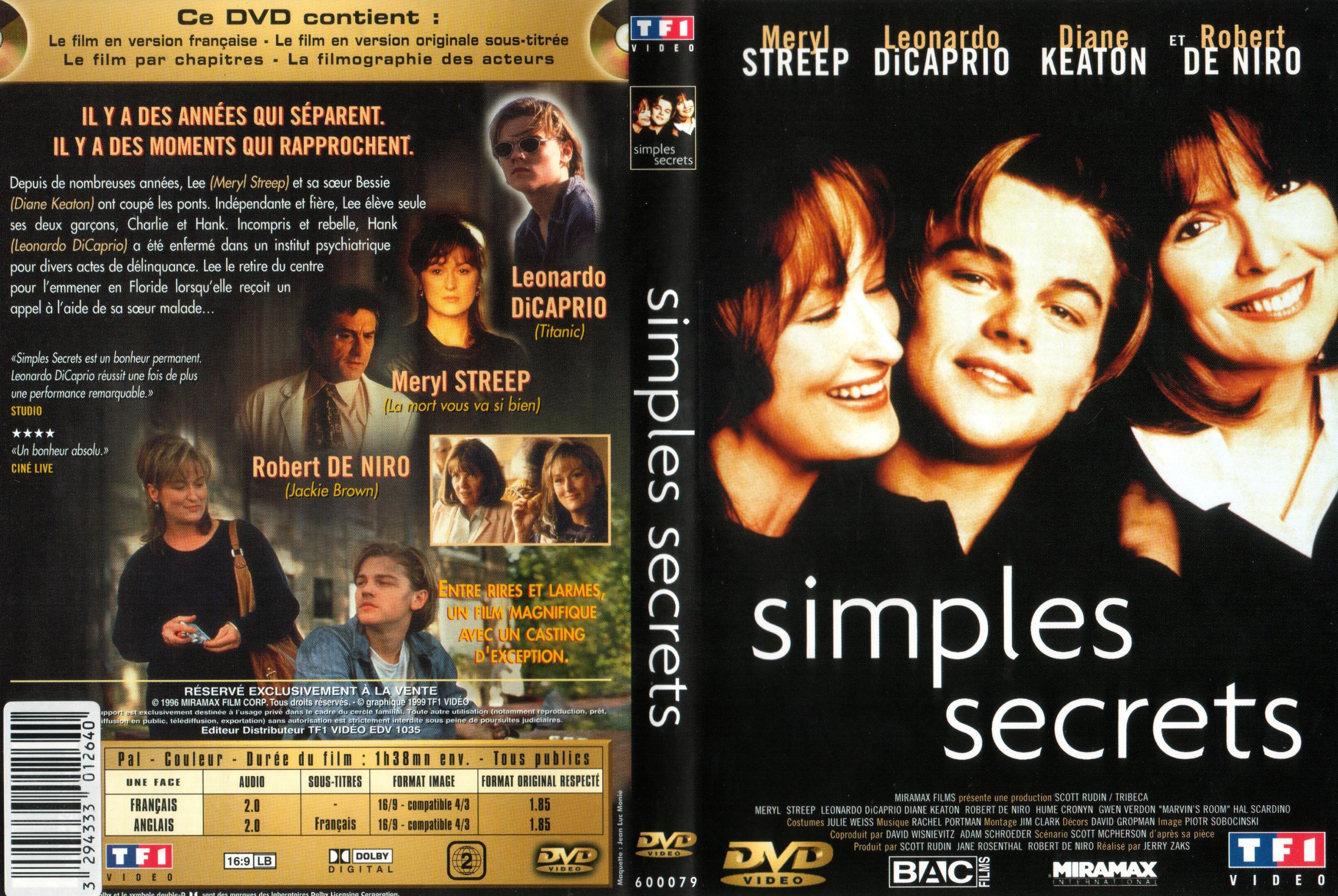 Jaquette DVD Simples secrets