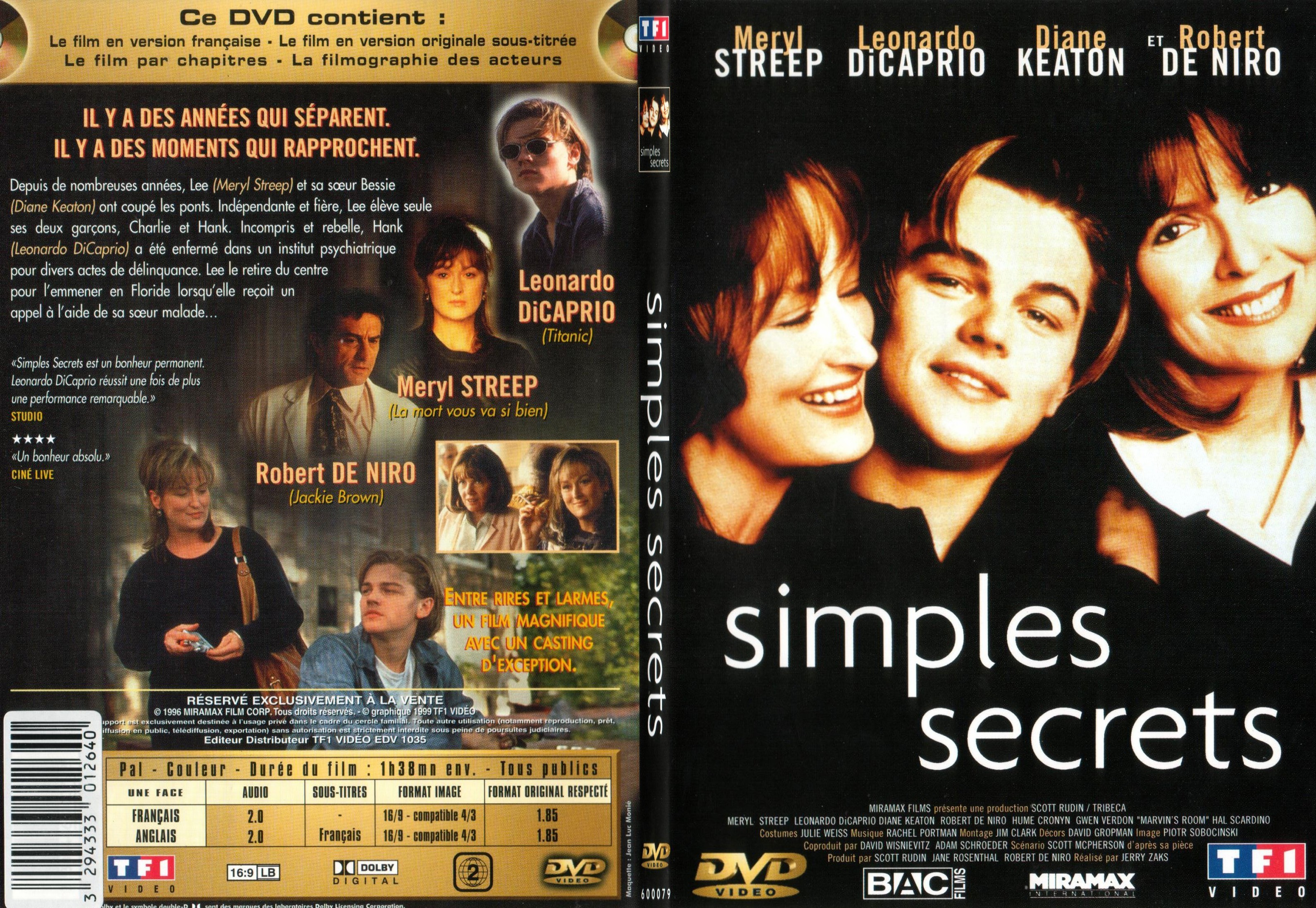 Jaquette DVD Simples secrets - SLIM