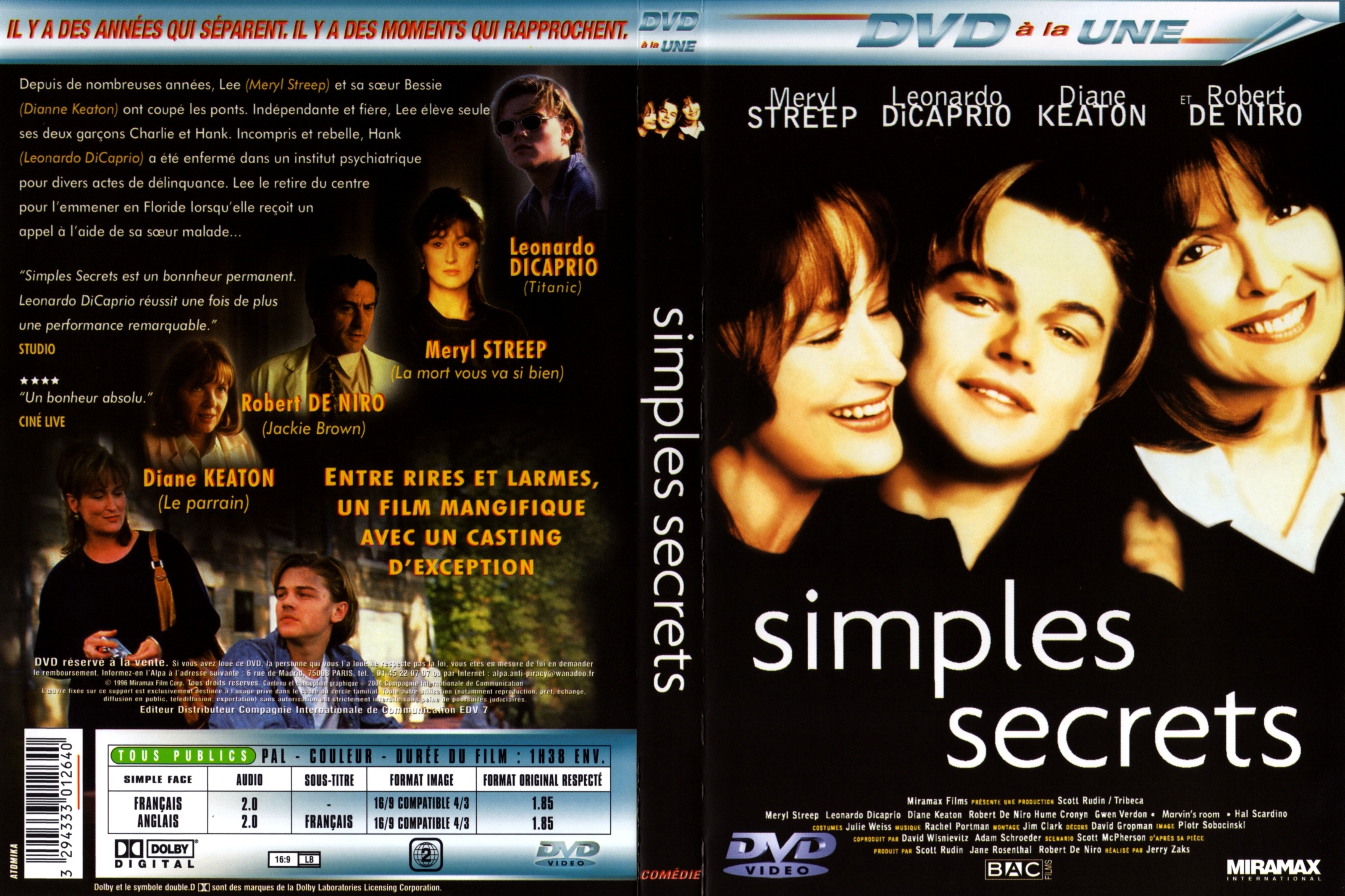 Jaquette DVD Simples secrets v2
