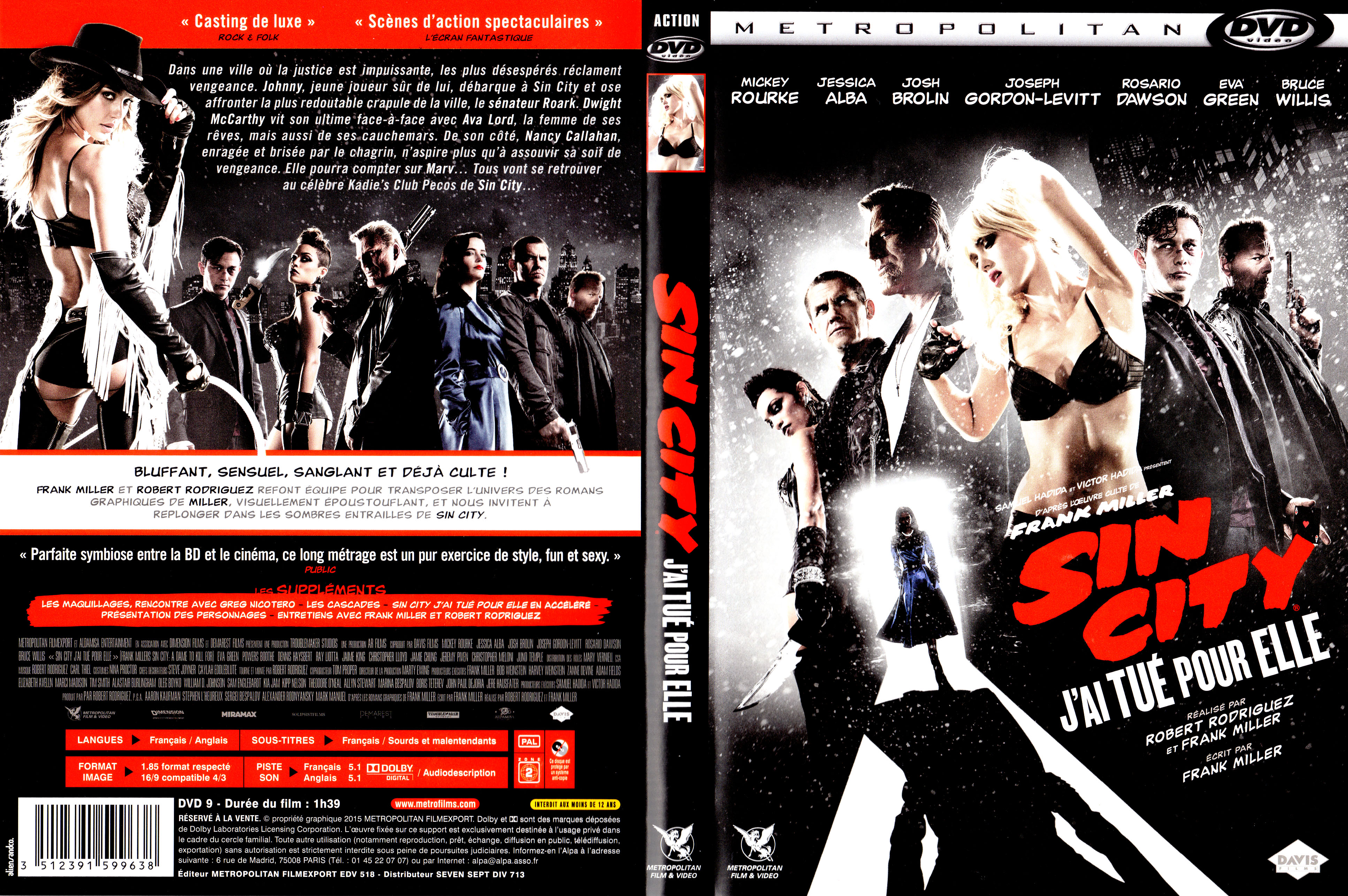 Jaquette DVD Sin City : j