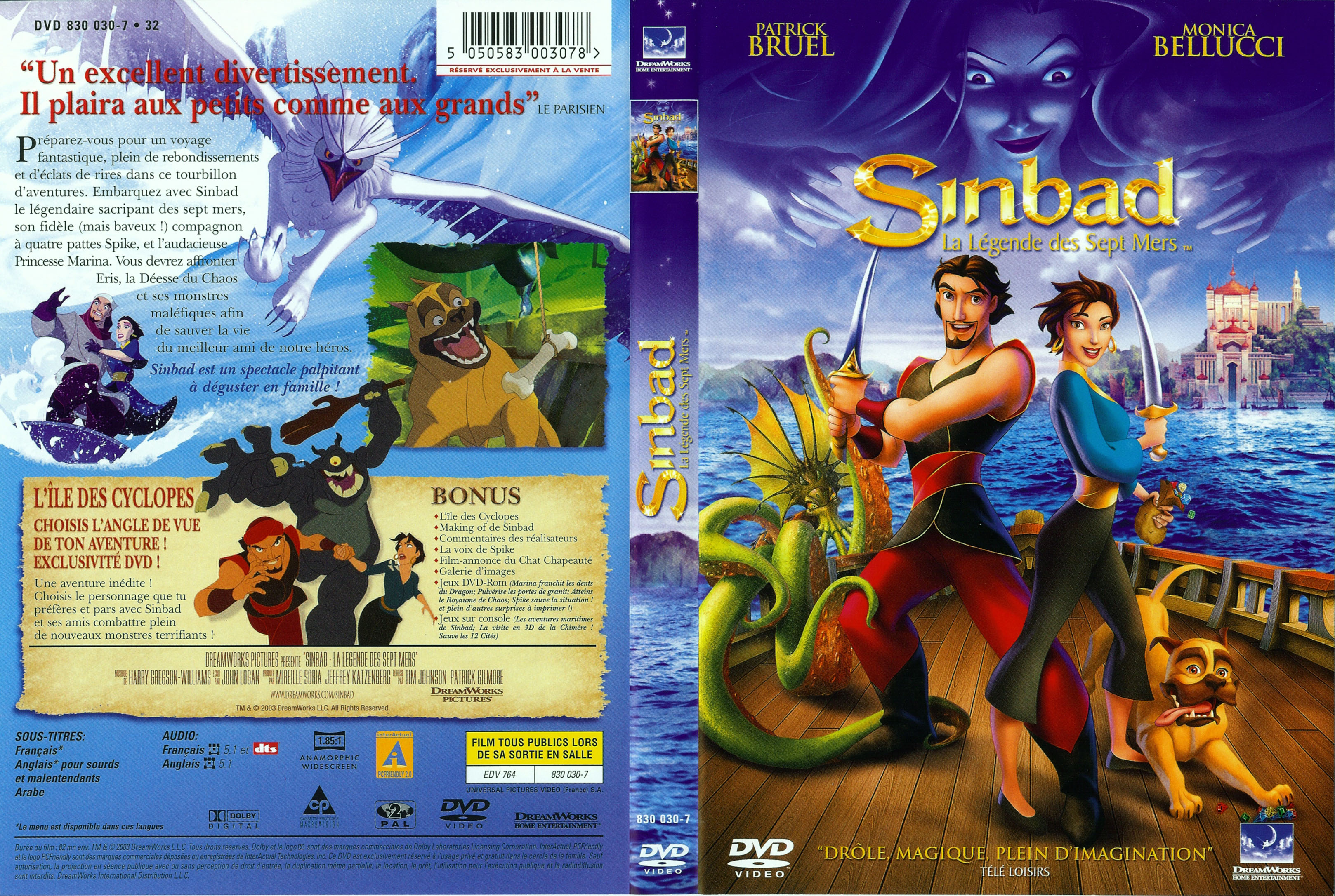 Jaquette DVD Sinbad la lgende des 7 mers v3