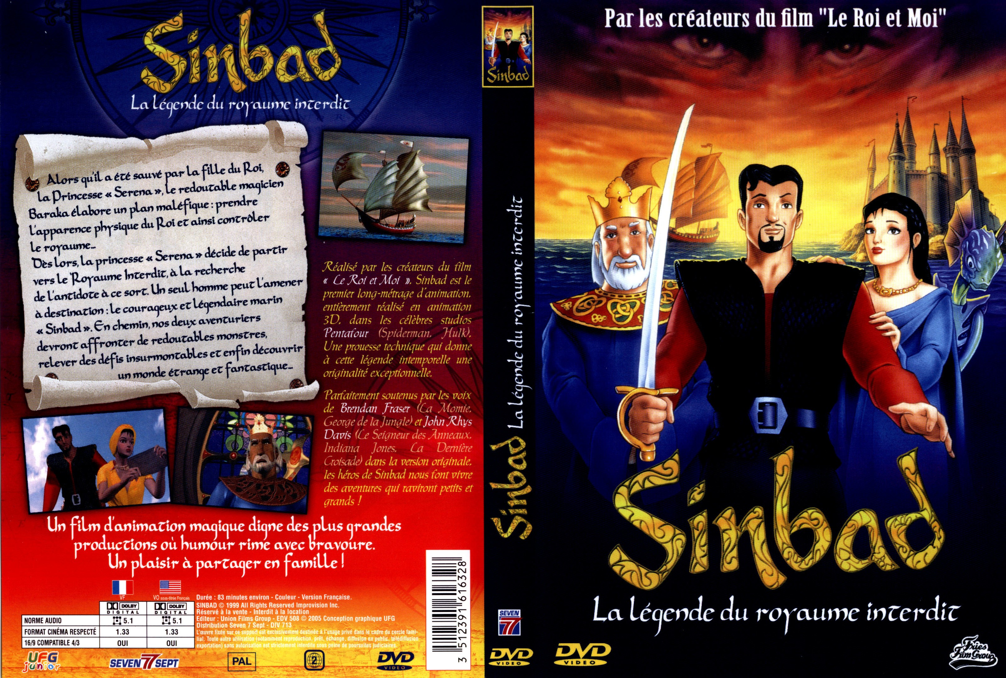 Jaquette DVD Sinbad la lgende du royaume interdit