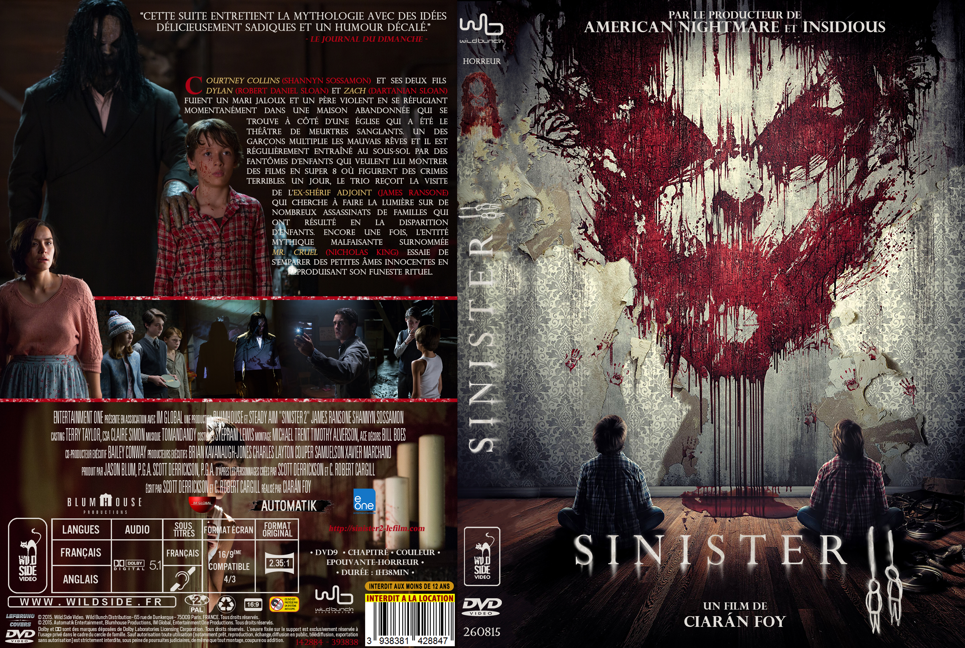 Jaquette DVD Sinister 2 custom