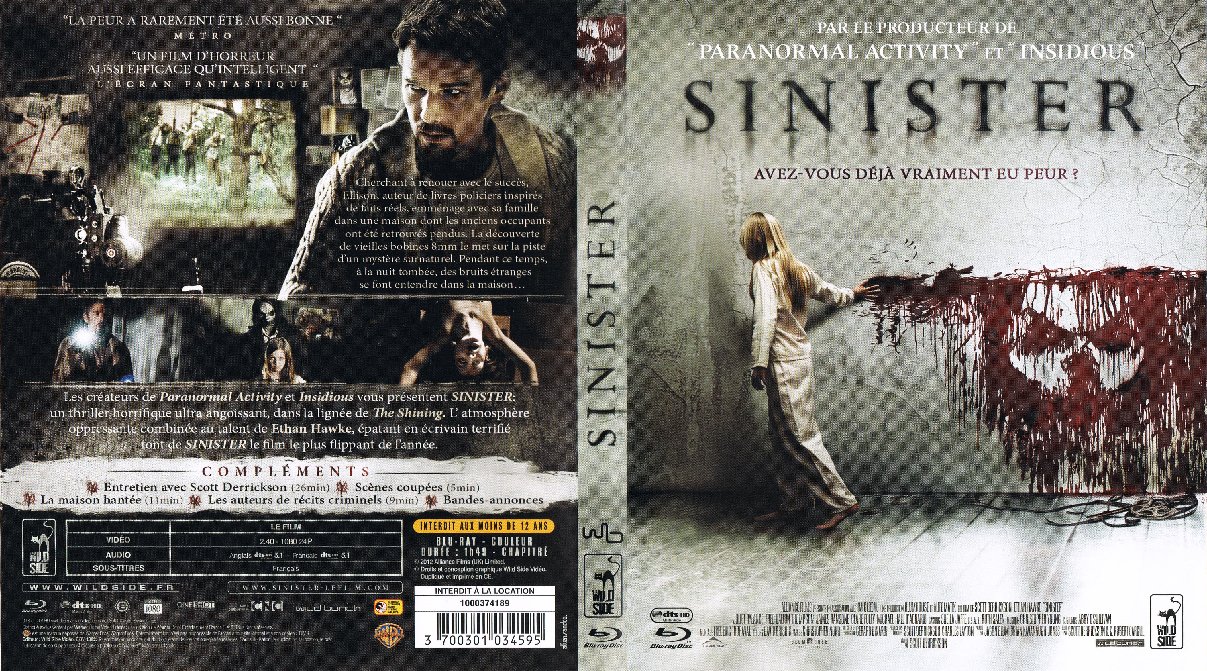 Jaquette DVD Sinister (BLU-RAY)