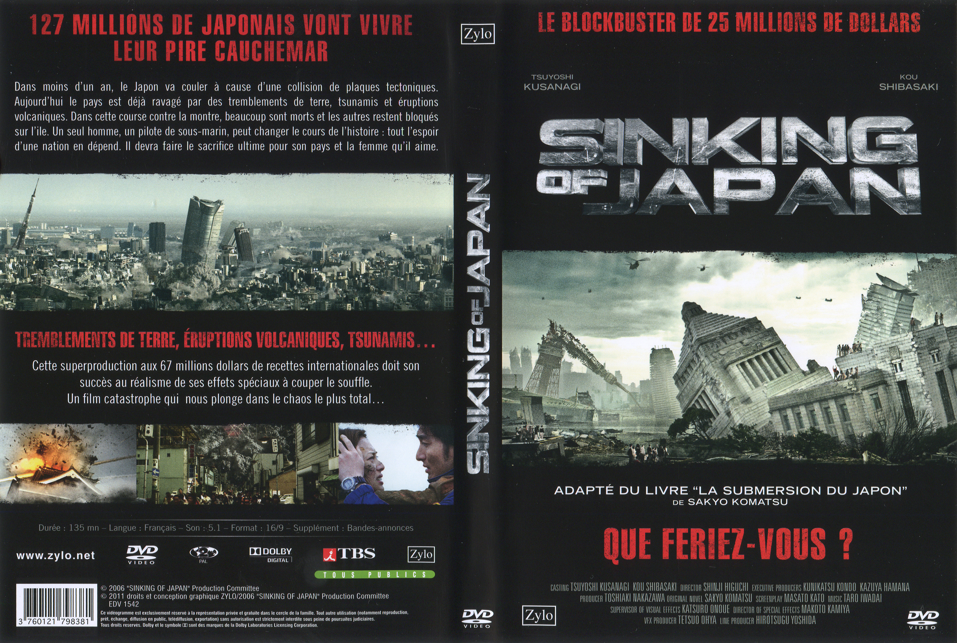 Jaquette DVD Sinking of Japan - La Submersion du japon