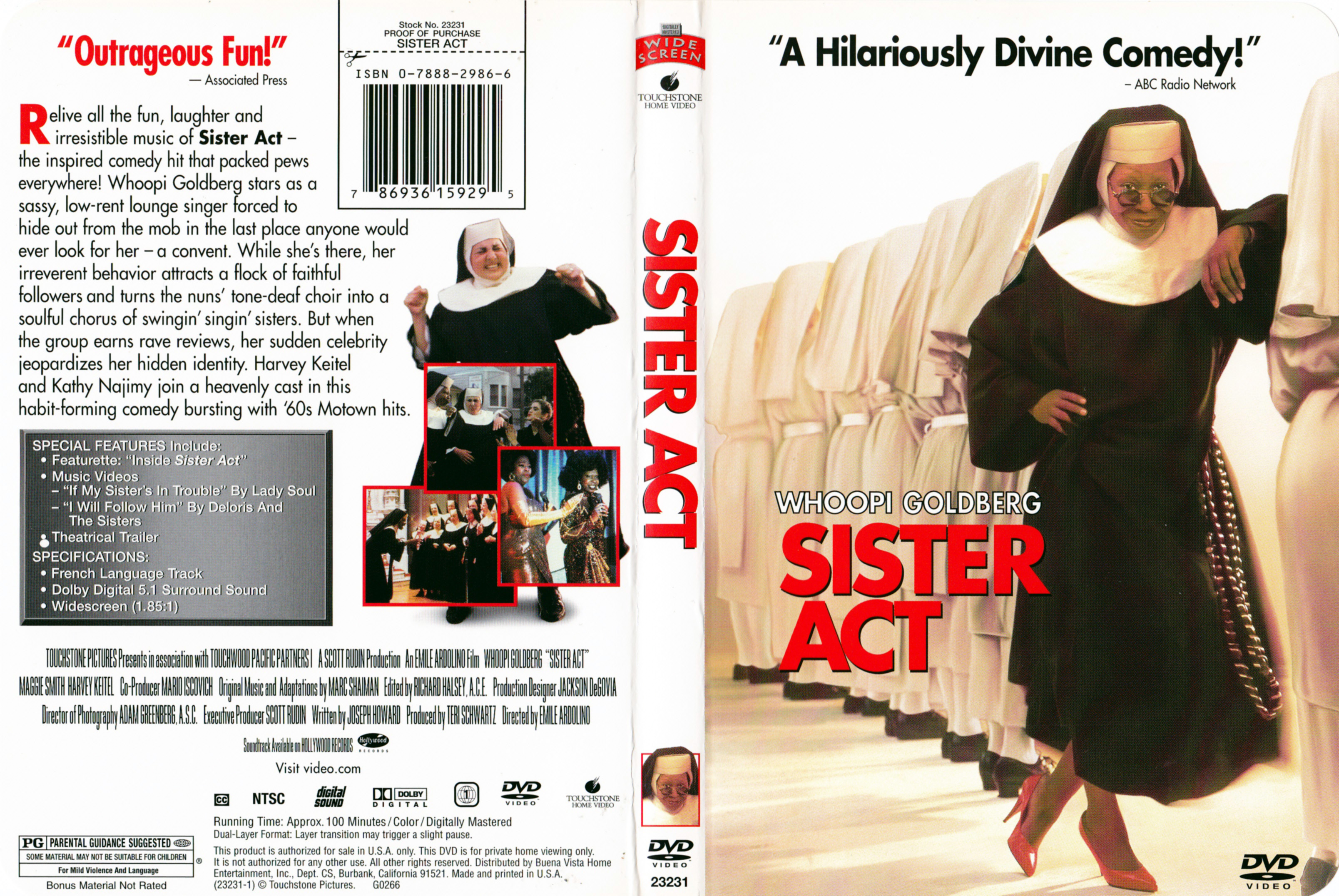 Jaquette DVD Sister act (Canadienne)