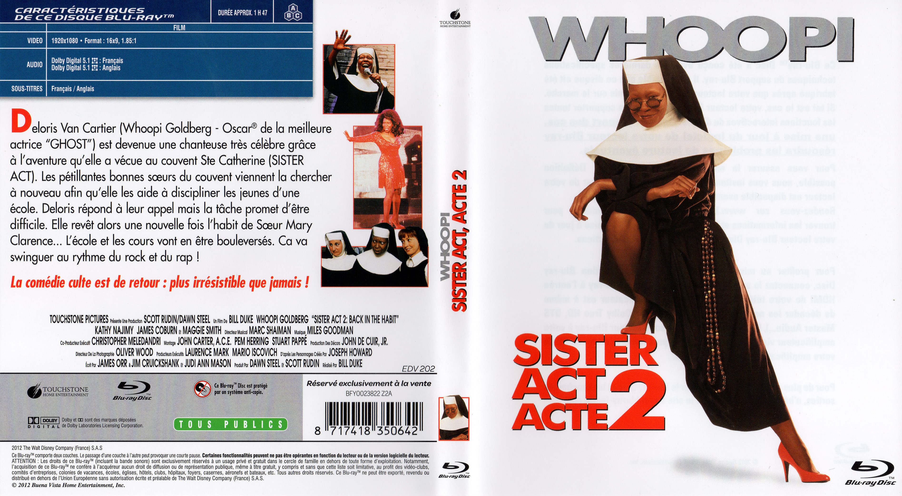 Jaquette DVD Sister act acte 2 (BLU-RAY)