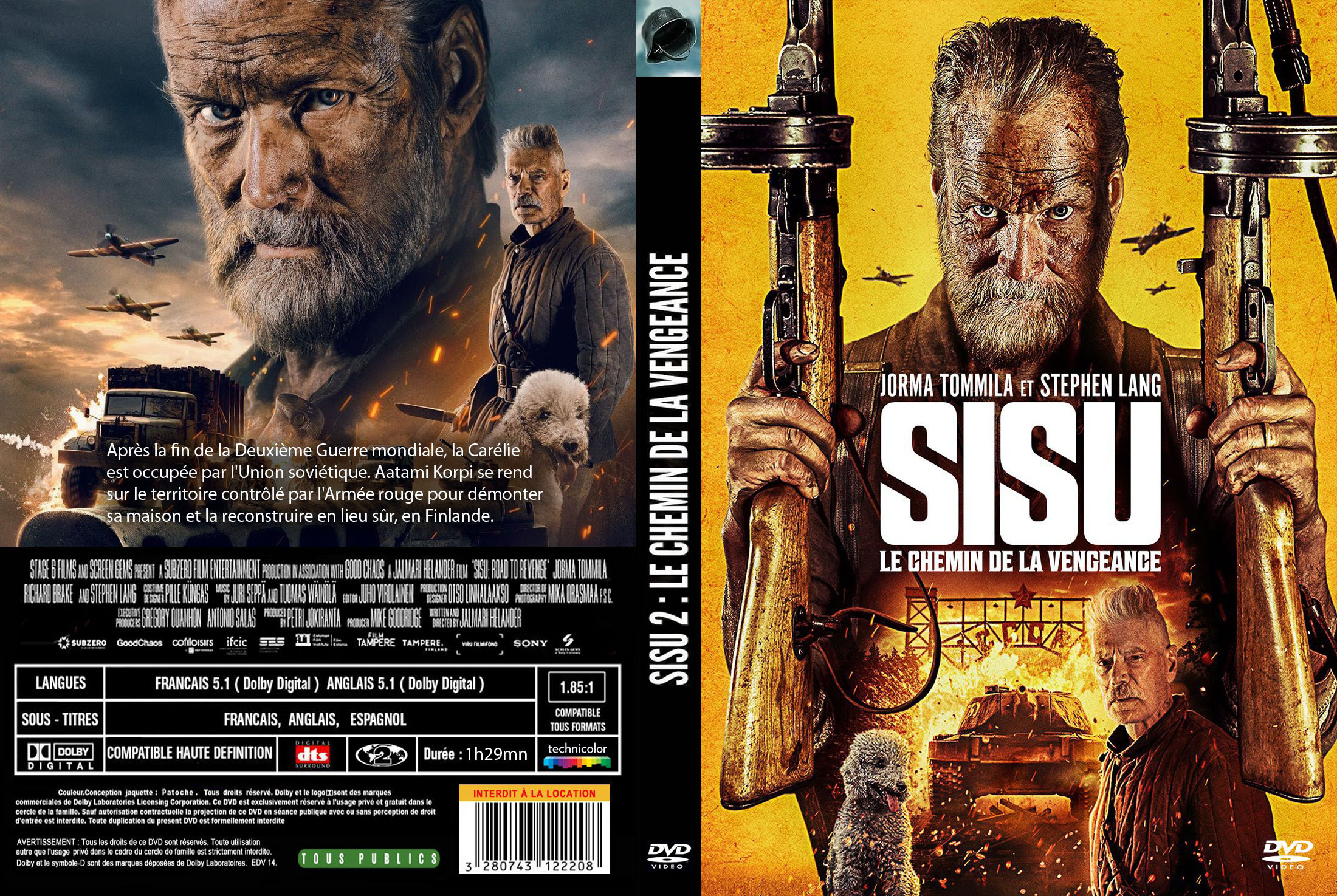 Jaquette DVD Sisu le chemin de la vengeance custom