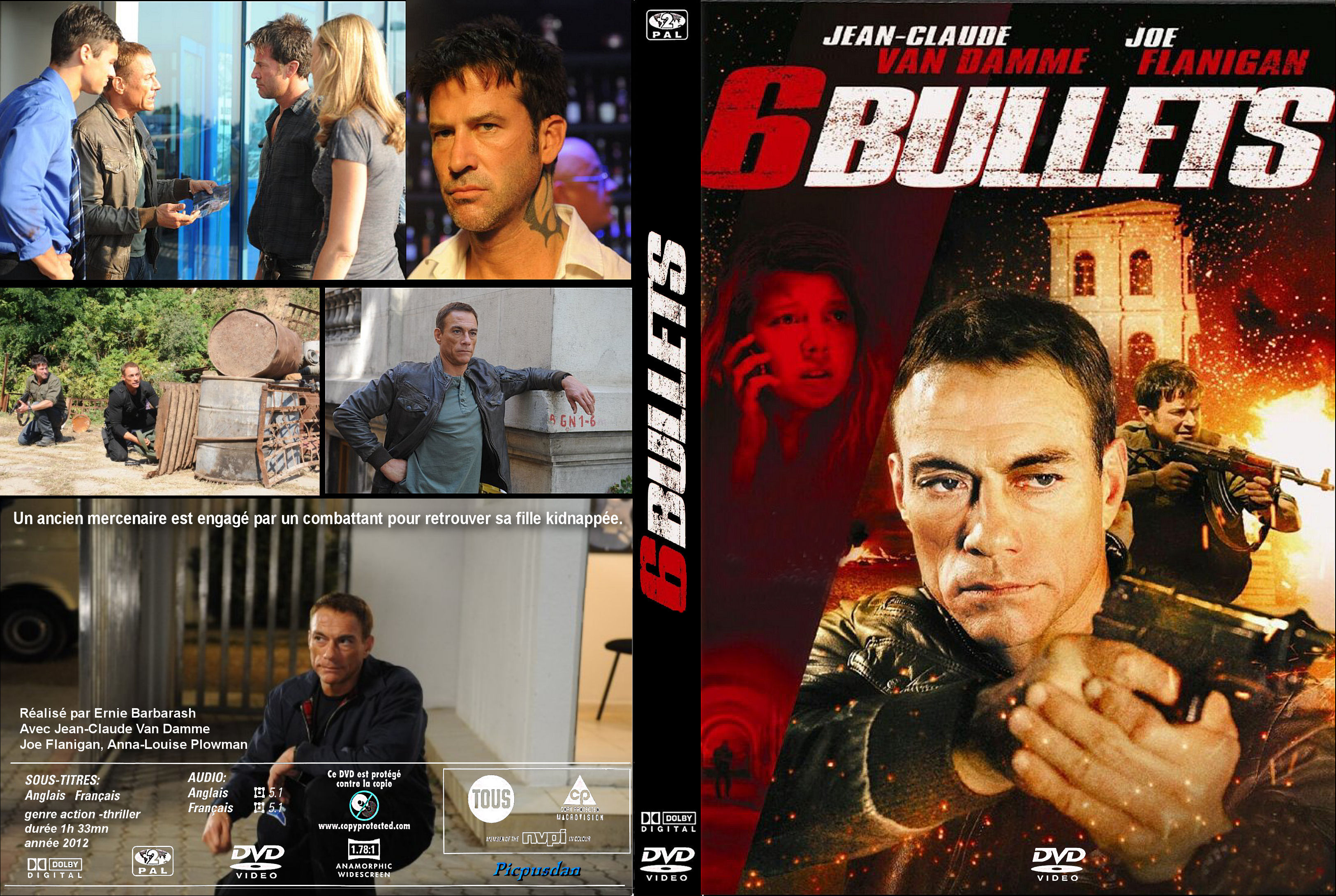 Jaquette DVD Six Bullets custom