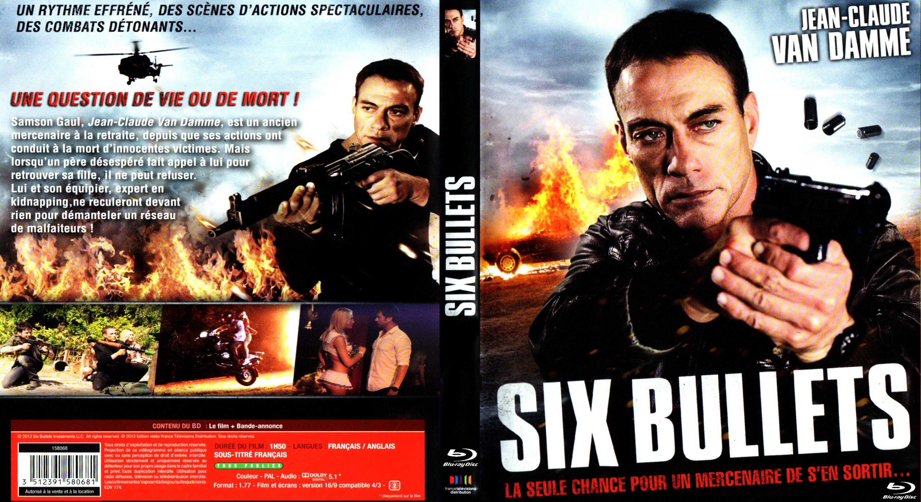 Jaquette DVD Six Bullets custom (BLU-RAY)