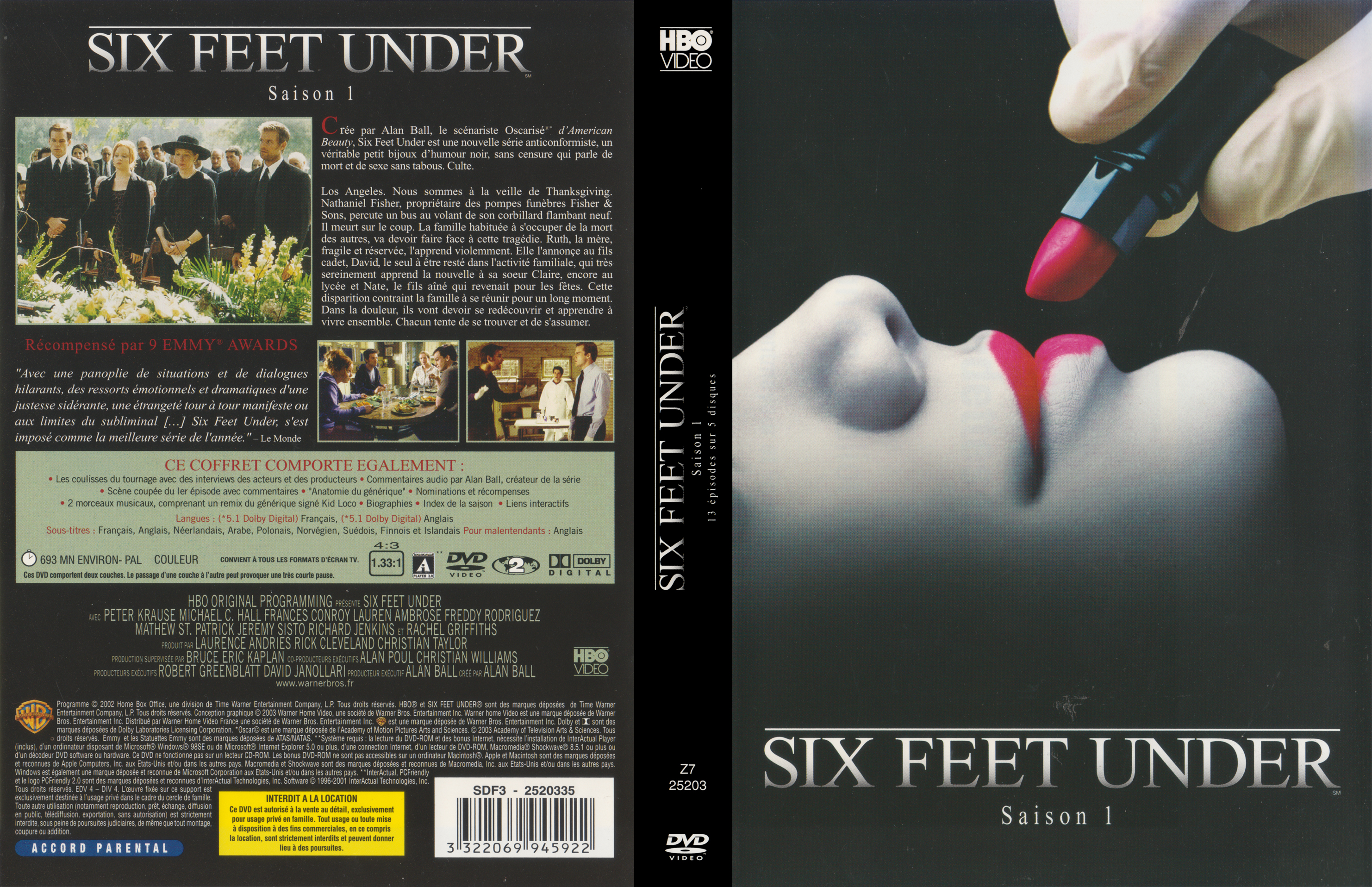 Jaquette DVD Six feet under saison 1