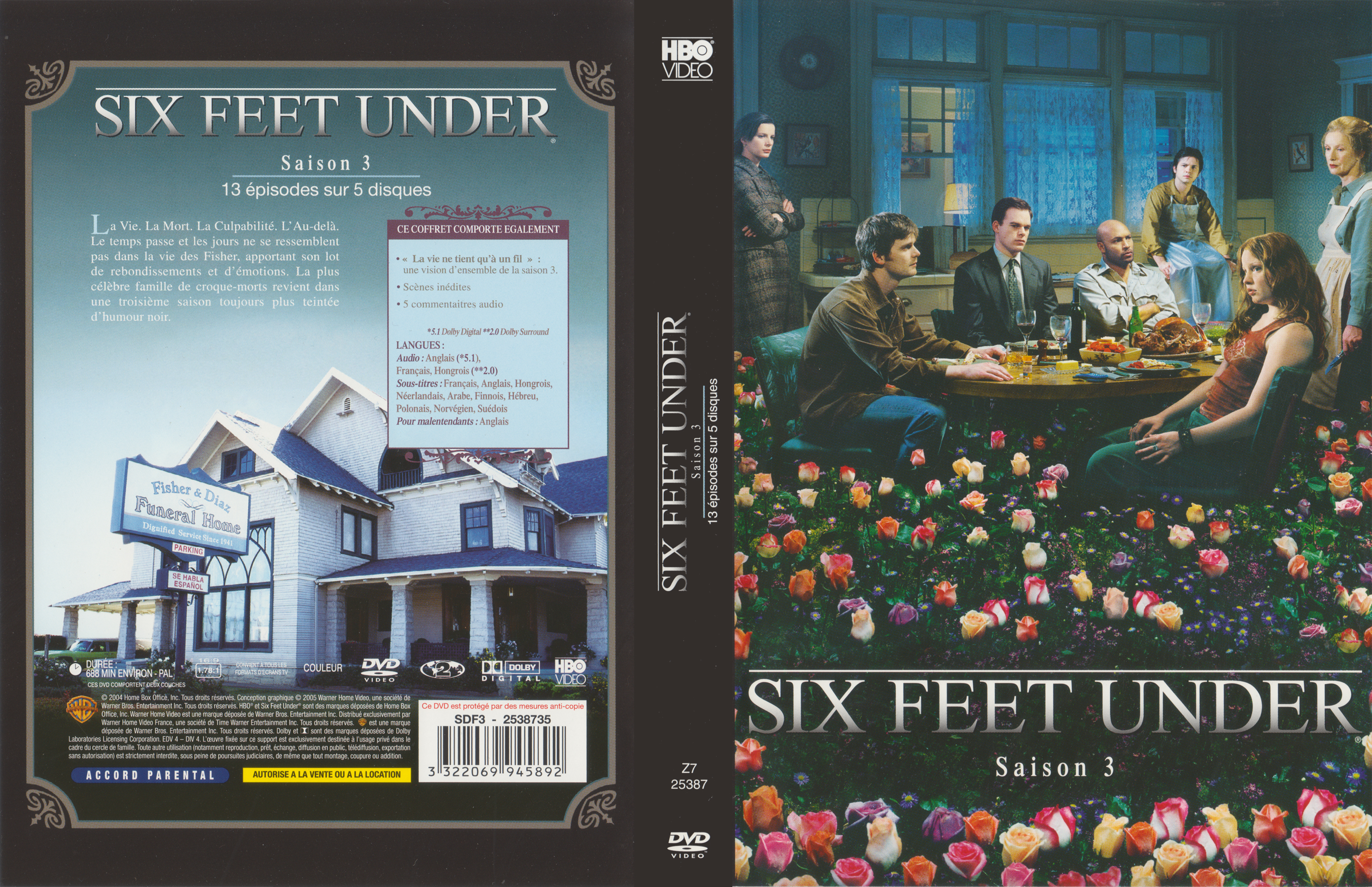 Jaquette DVD Six feet under saison 3