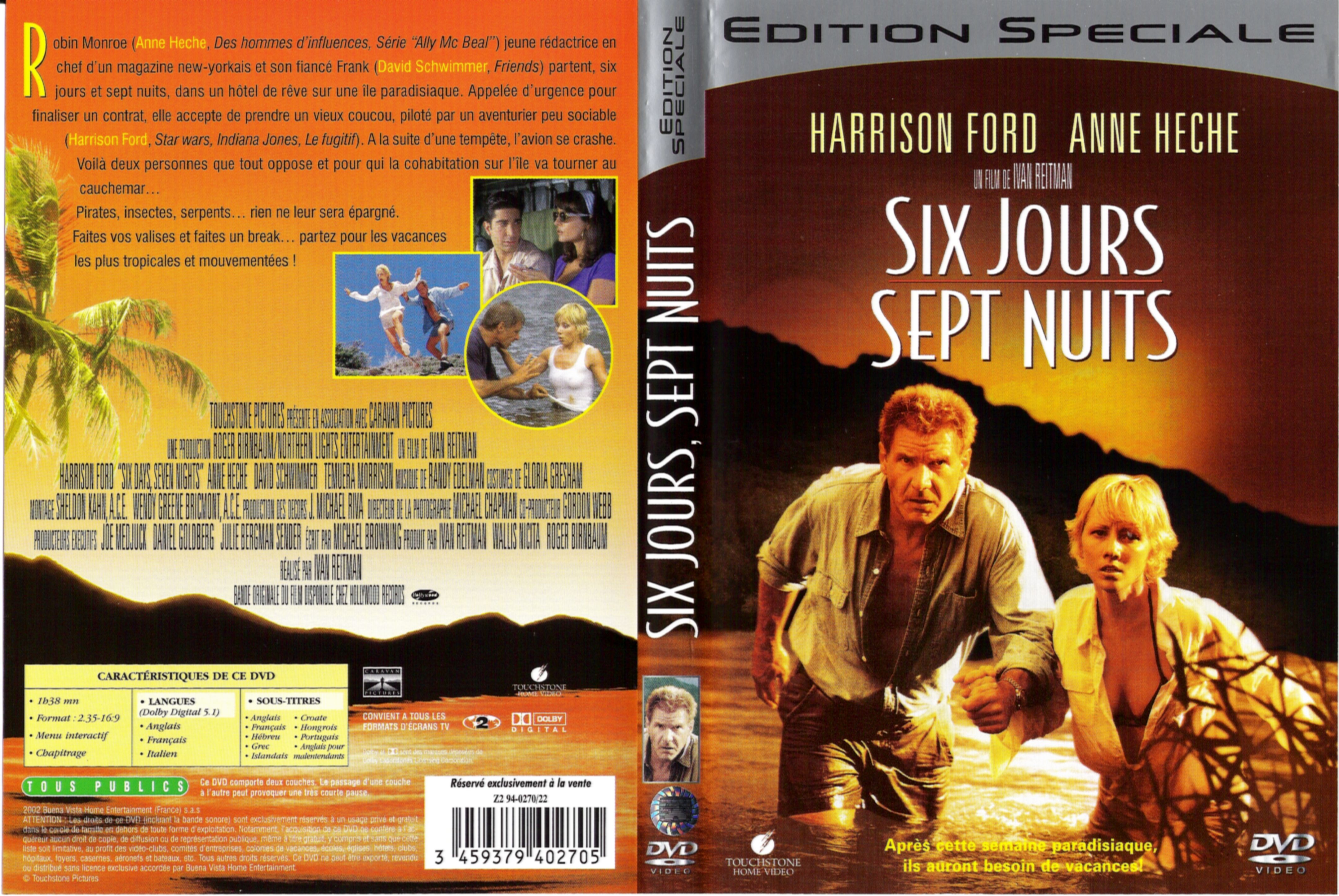 Jaquette DVD Six jours sept nuits