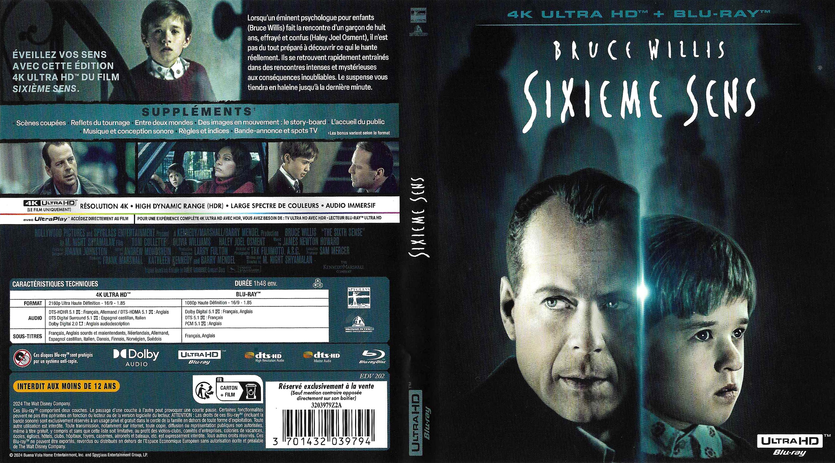 Jaquette DVD Sixime Sens 4K (BLU-RAY)