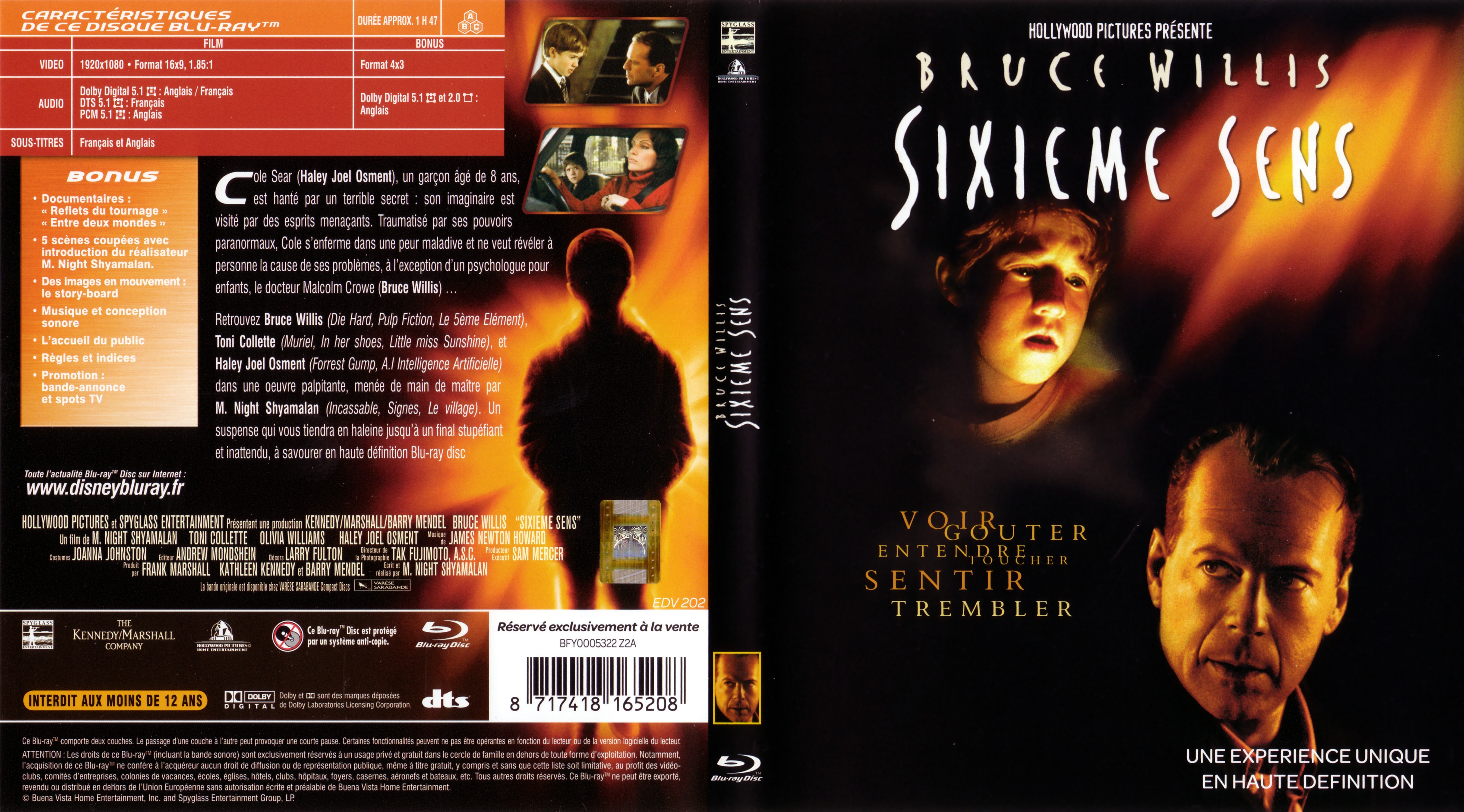 Jaquette DVD Sixime sens (BLU-RAY)