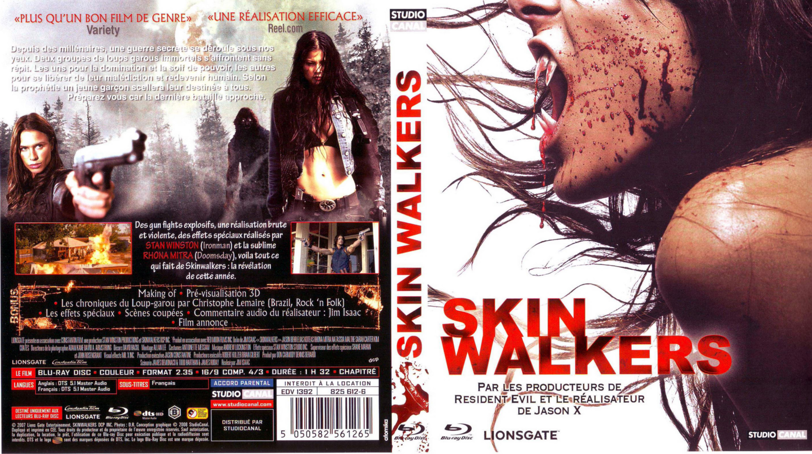 Jaquette DVD Skin walkers (BLU-RAY)