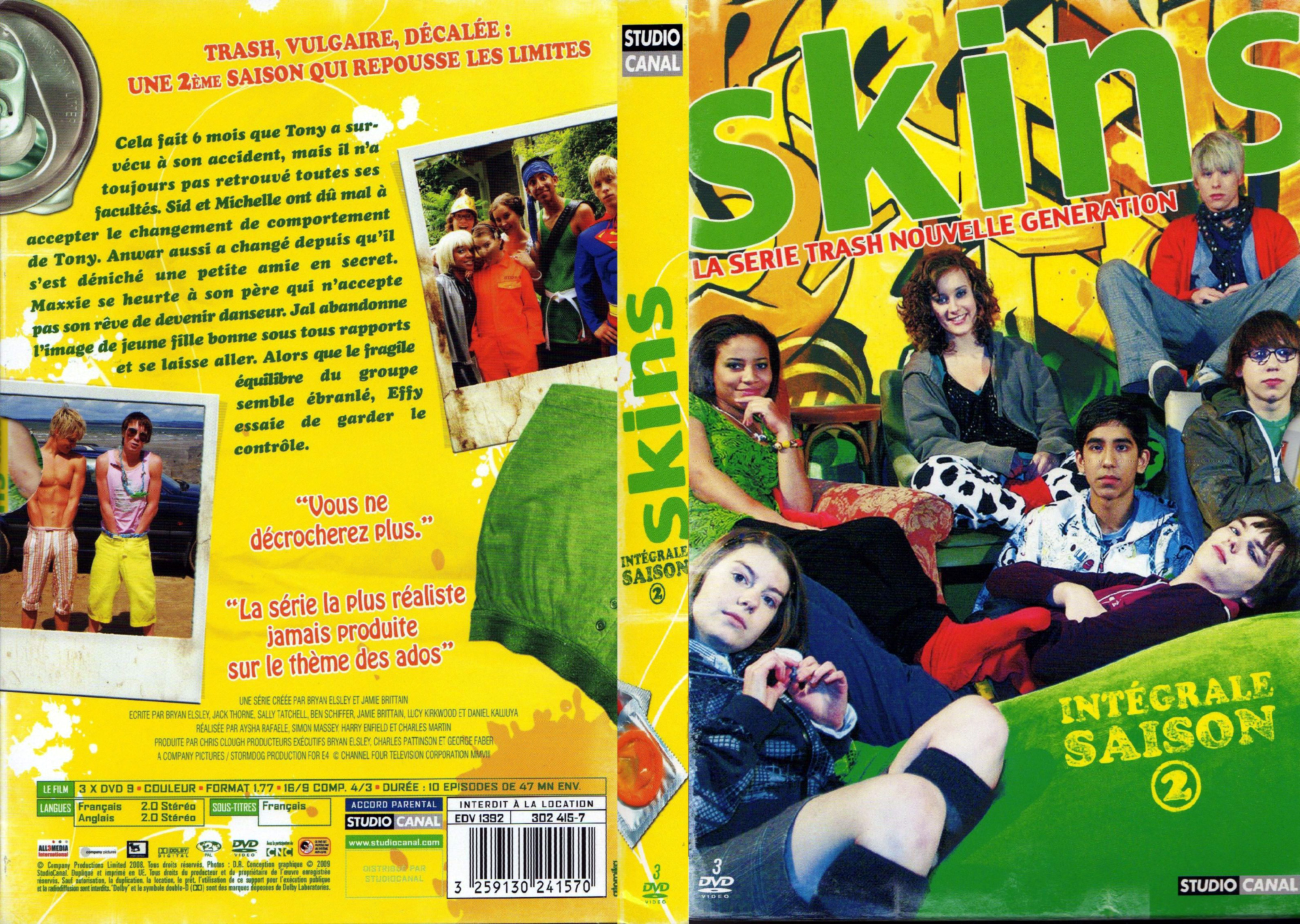 Jaquette DVD Skins Saison 2 COFFRET