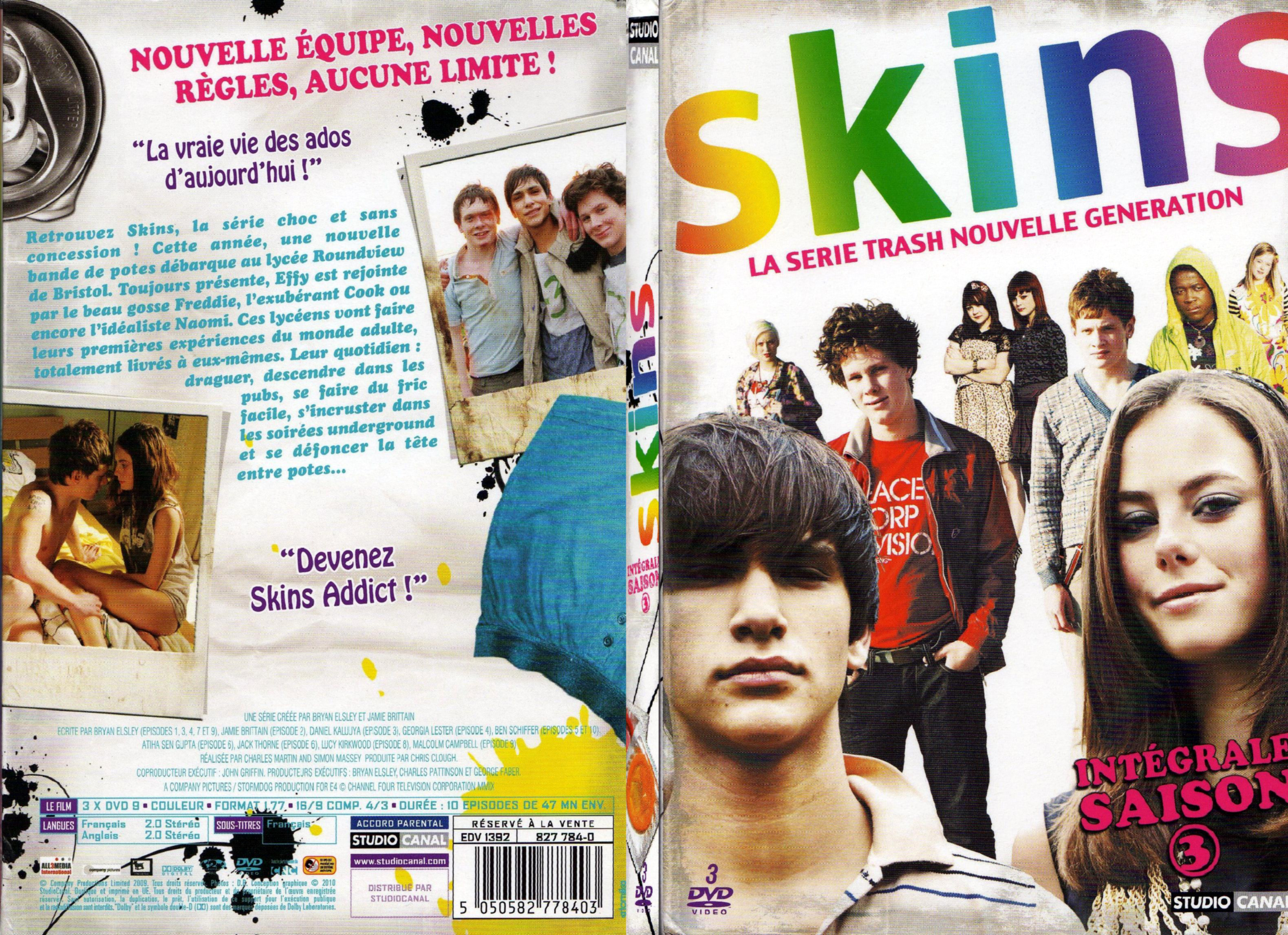 Jaquette DVD Skins saison 3