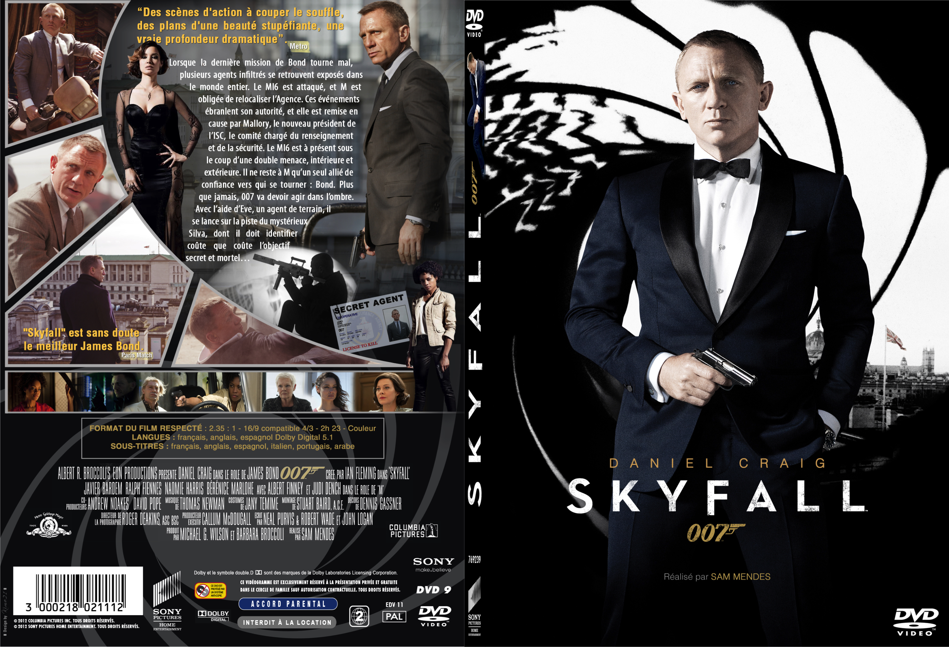 Jaquette DVD Skyfall - SLIM