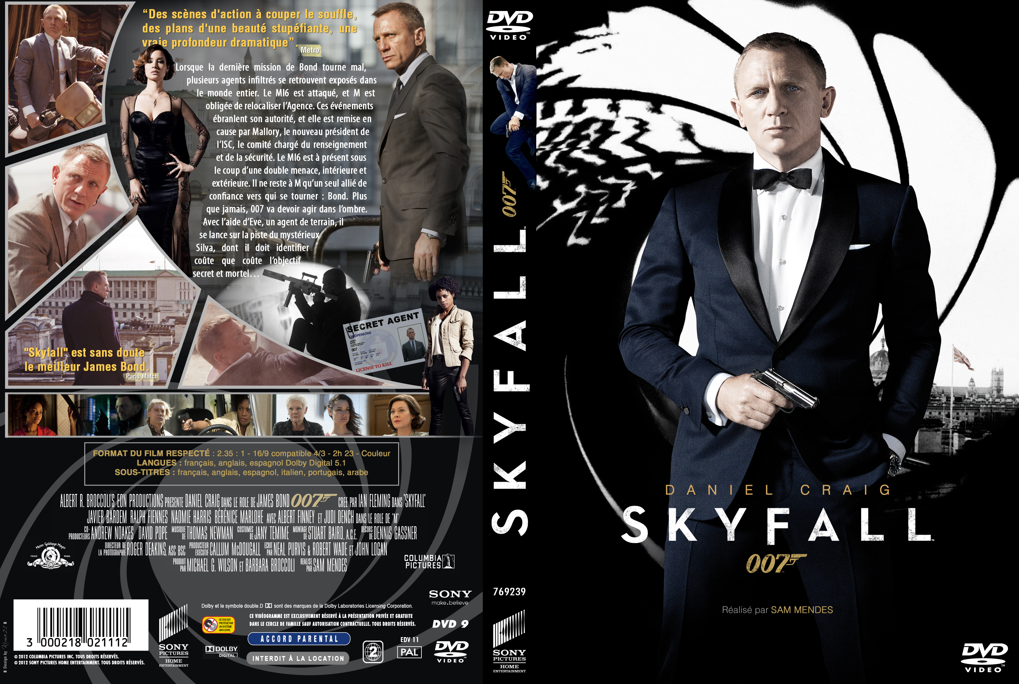 Jaquette DVD Skyfall custom