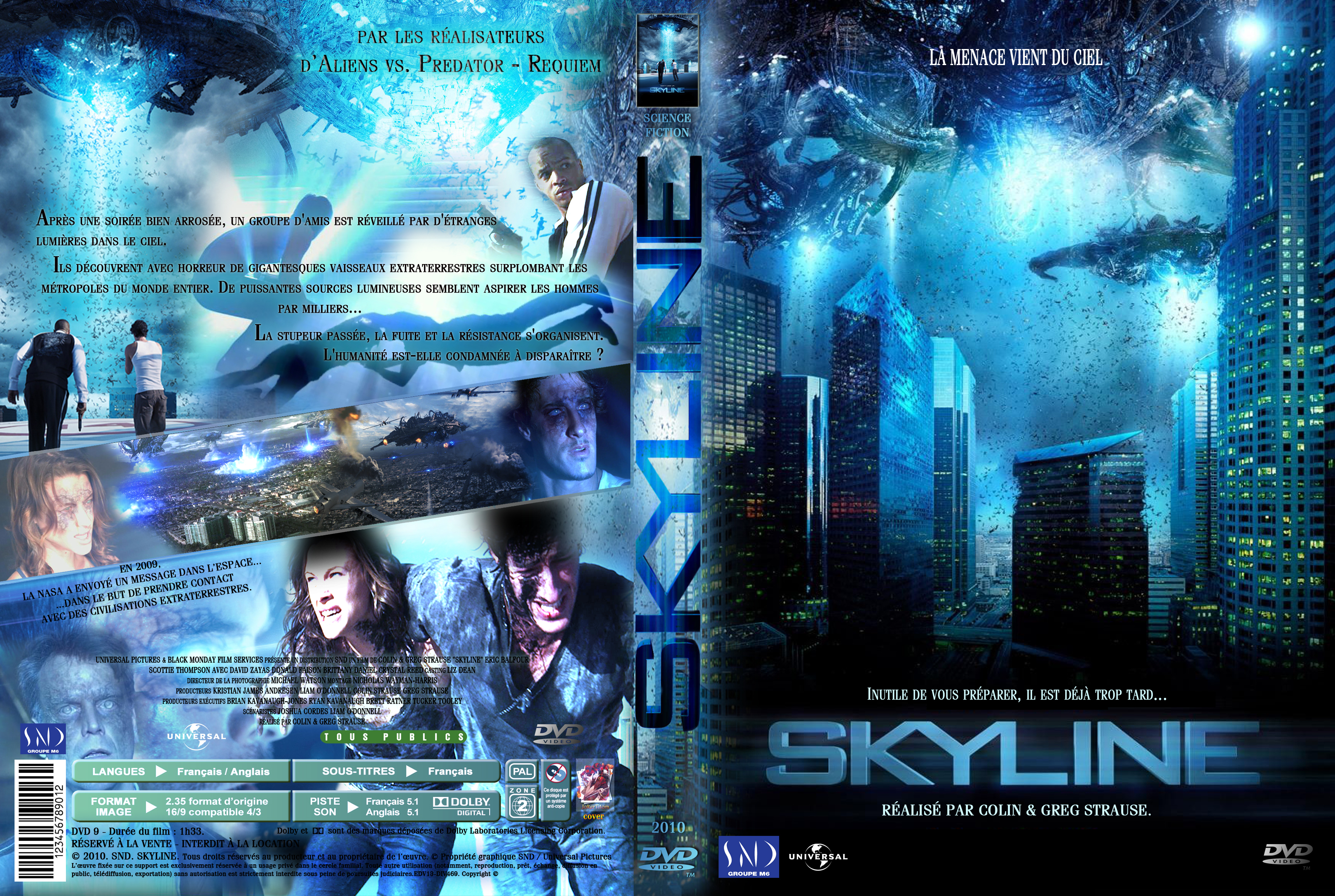 Jaquette DVD Skyline custom