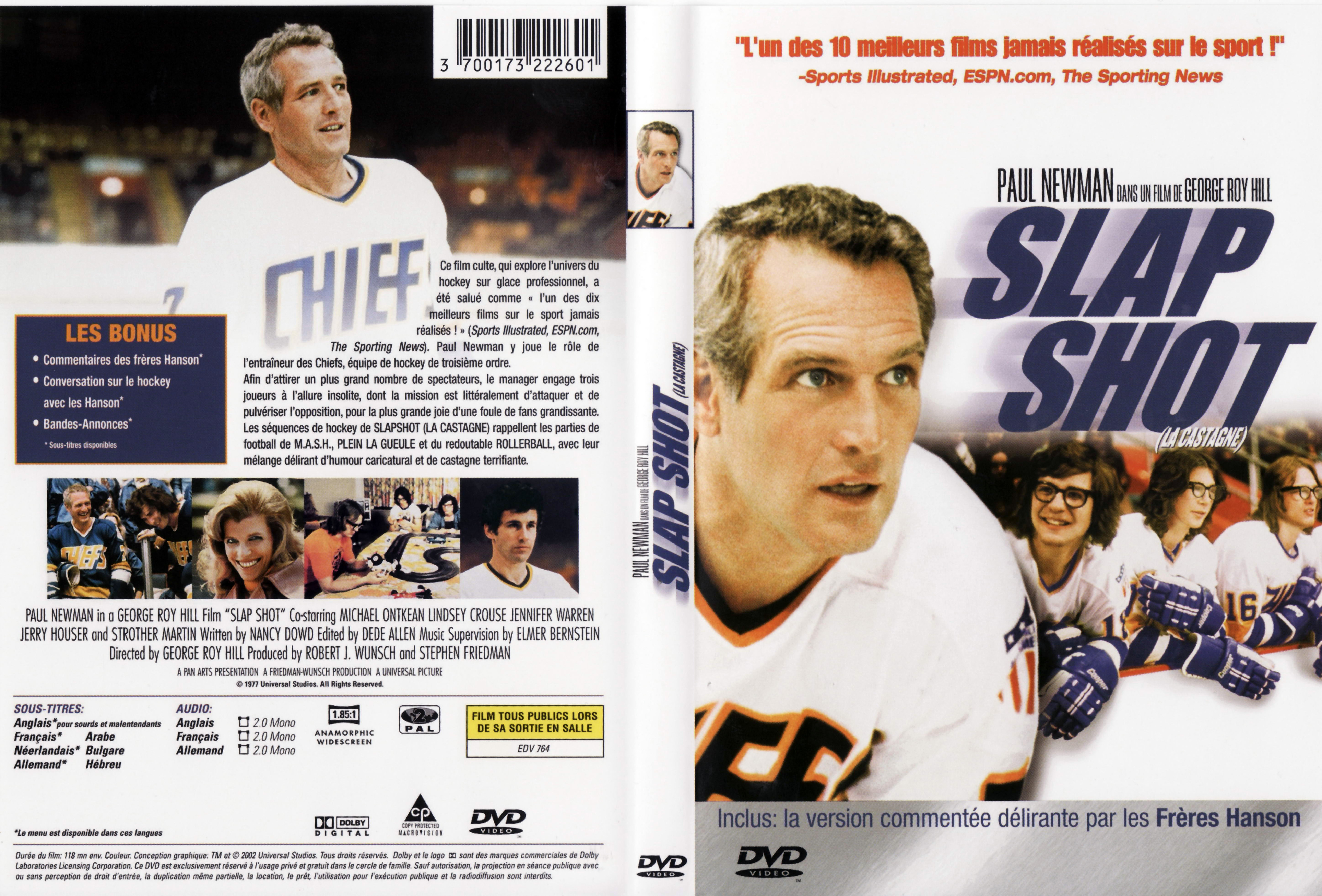 Jaquette DVD Slap shot - La castagne