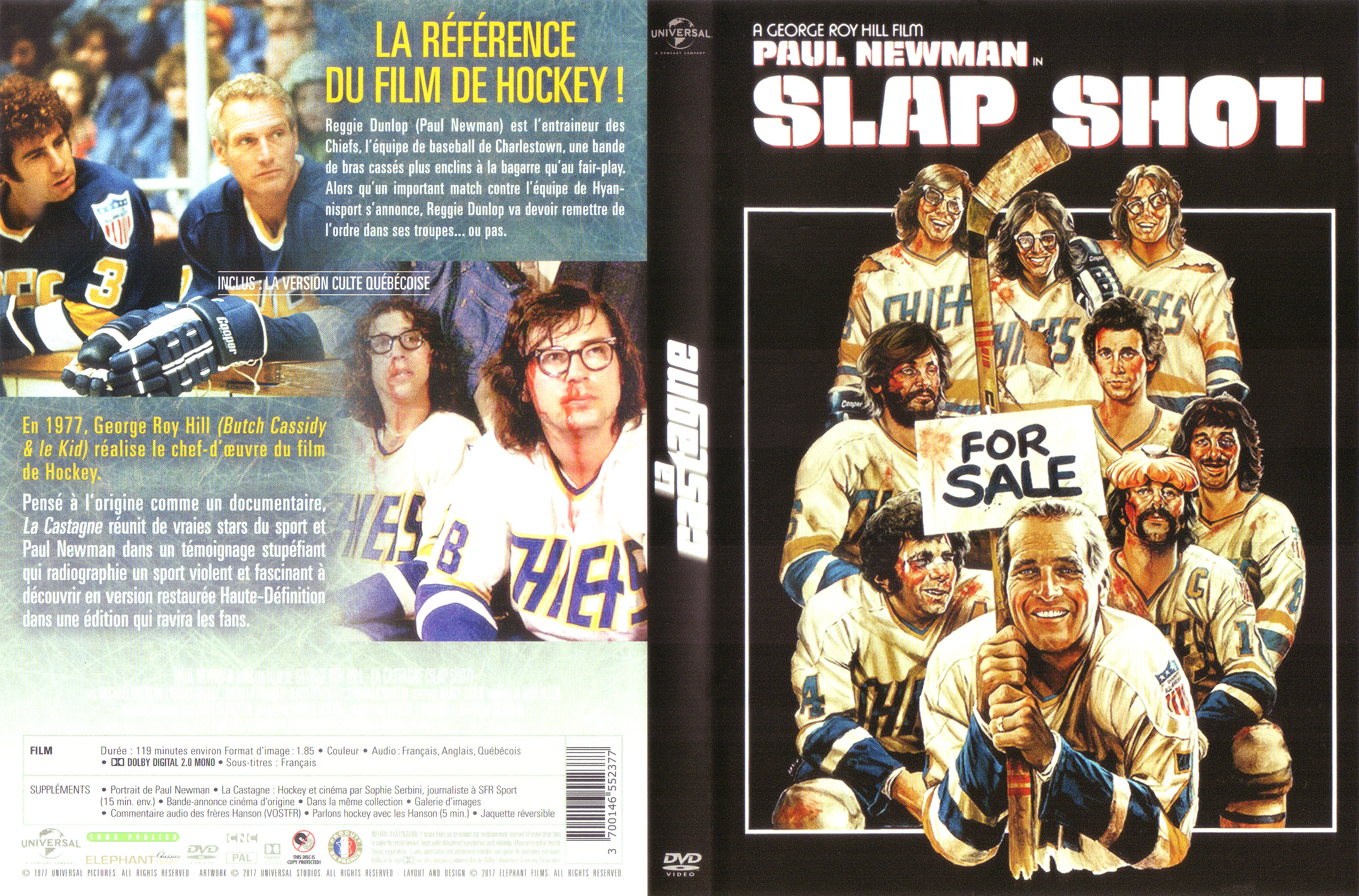 Jaquette DVD Slap shot - La castagne v2