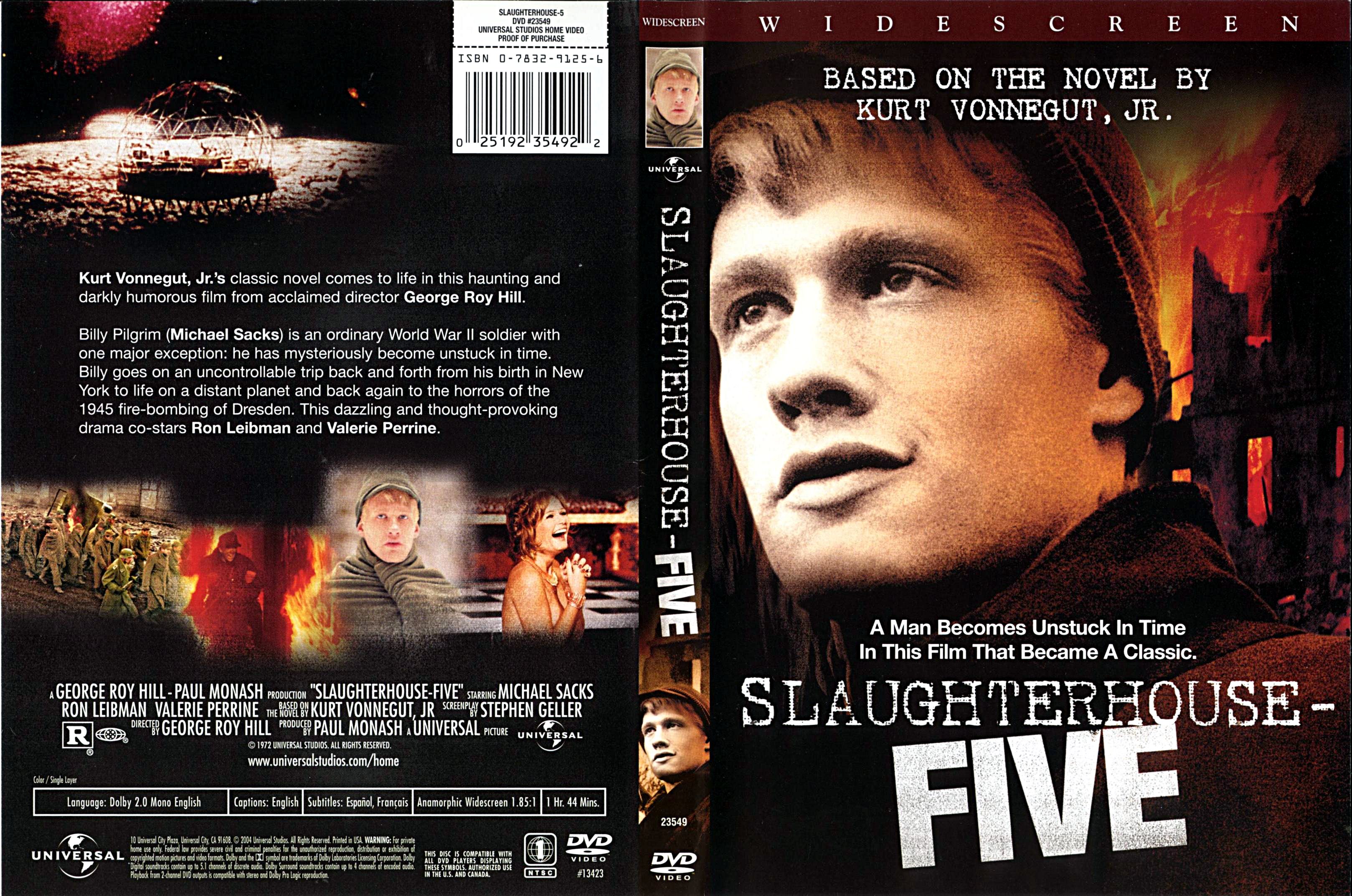 Jaquette DVD Slaughterhouse five - Abattoir 5 Zone 1