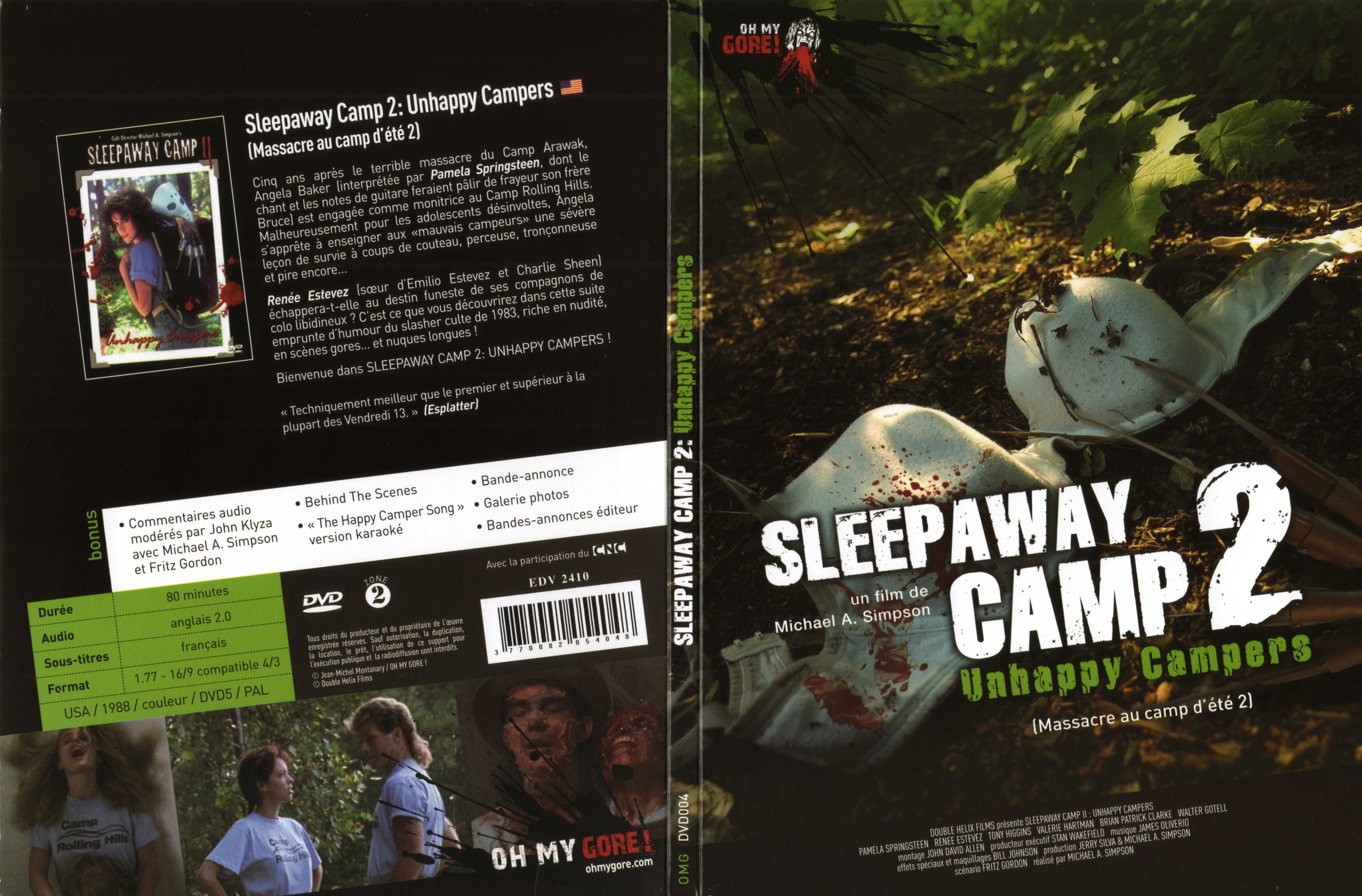 Jaquette DVD Sleepaway Camp 2 (Canadienne)