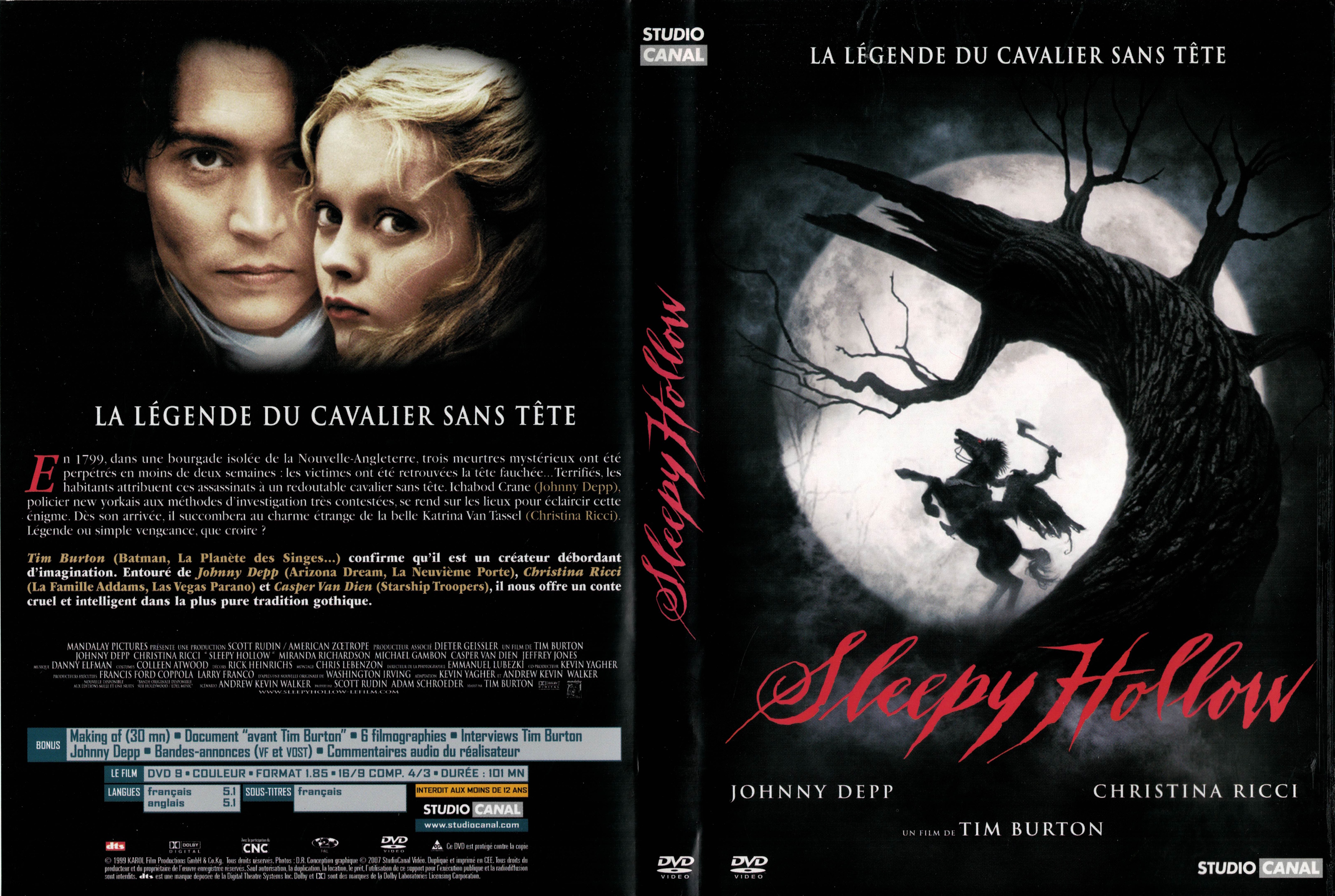 Jaquette DVD Sleepy Hollow v3