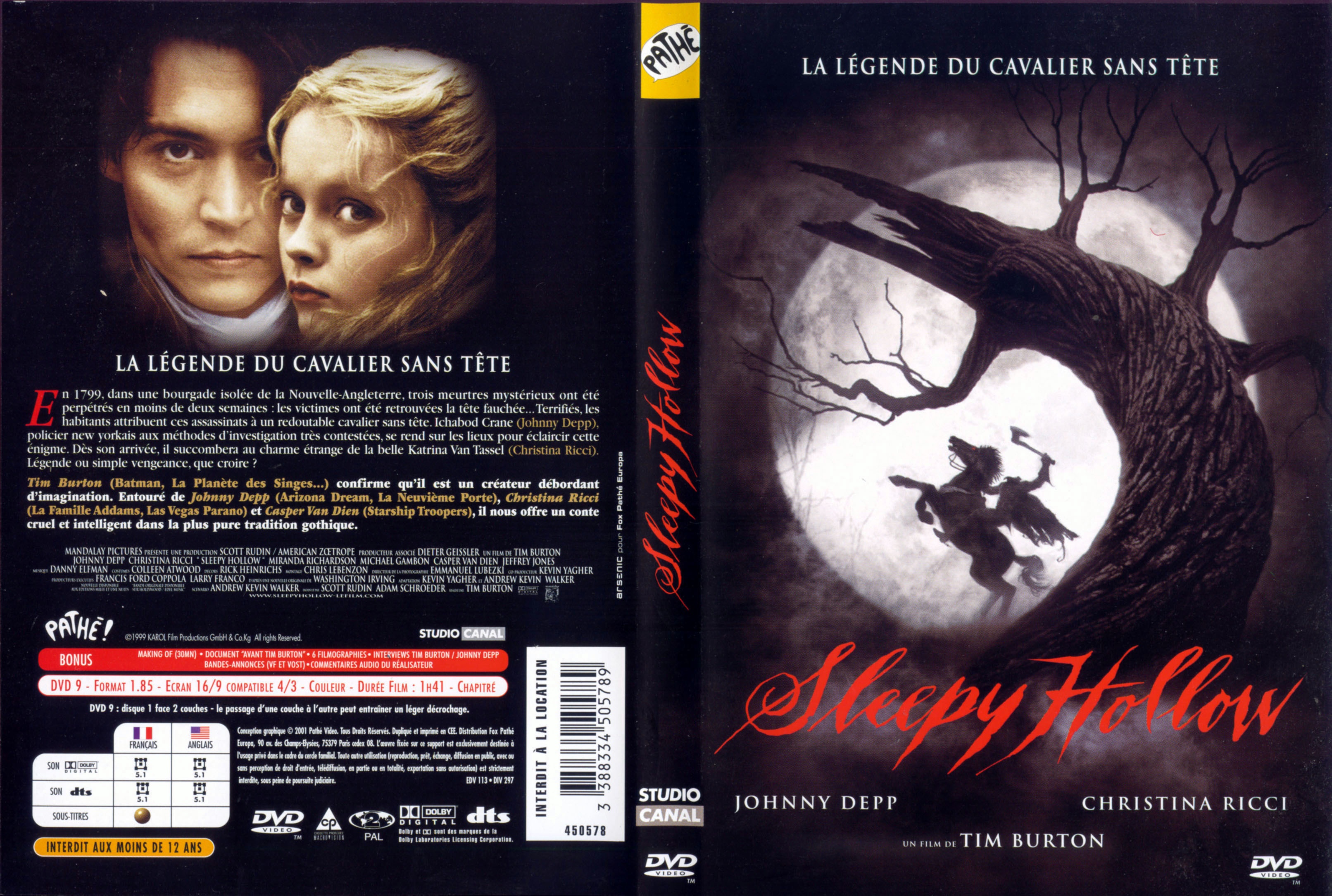 Jaquette DVD Sleepy hollow