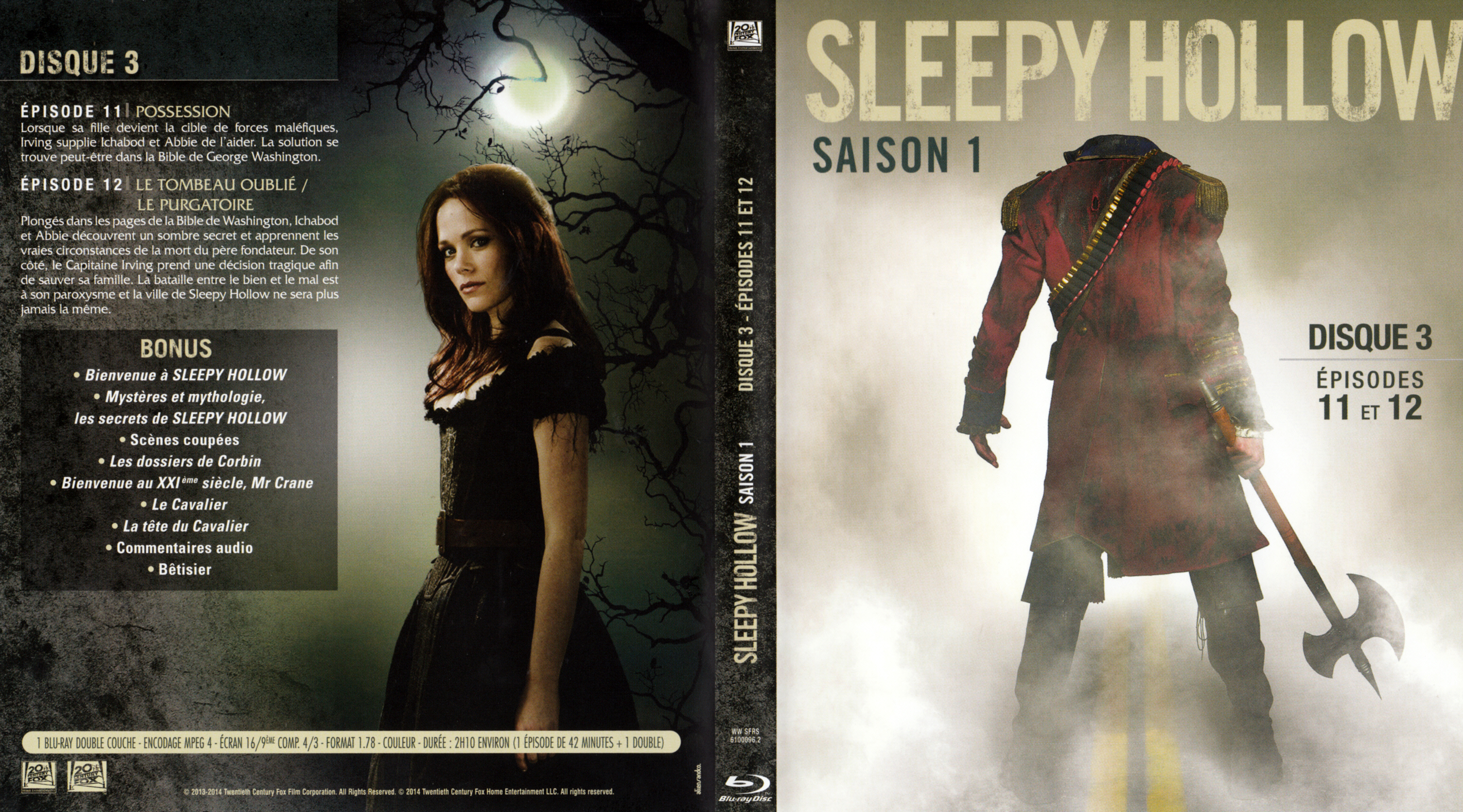 Jaquette DVD Sleepy hollow Saison 1 DISC 3 (BLU-RAY)