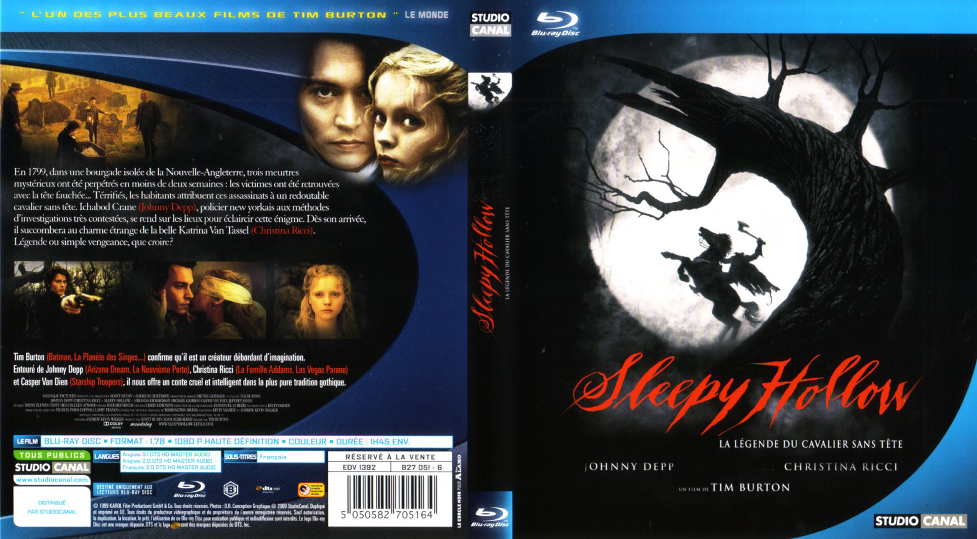 Jaquette DVD Sleepy hollow (BLU-RAY)