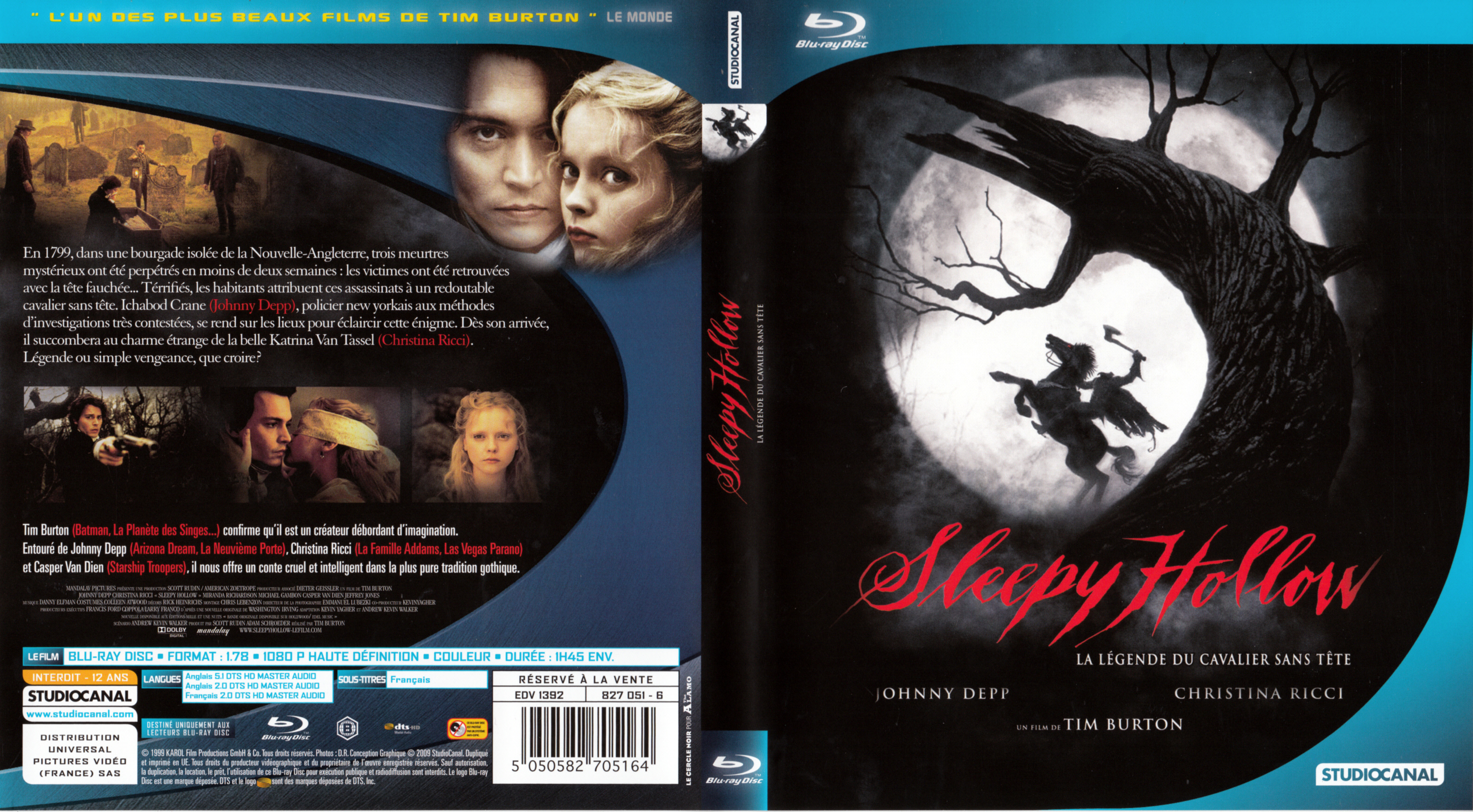 Jaquette DVD Sleepy hollow (BLU-RAY) v2