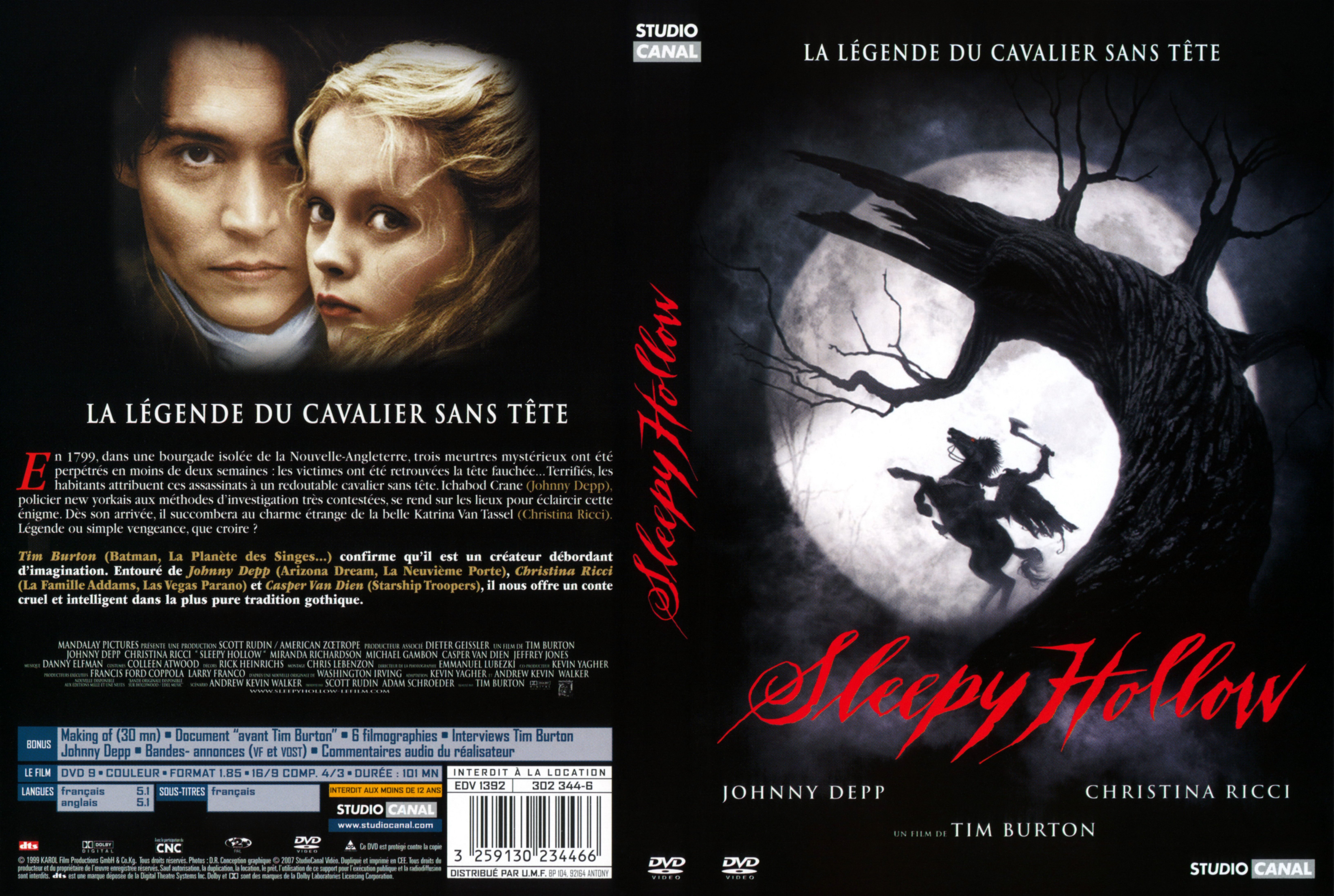 Jaquette DVD Sleepy hollow v2