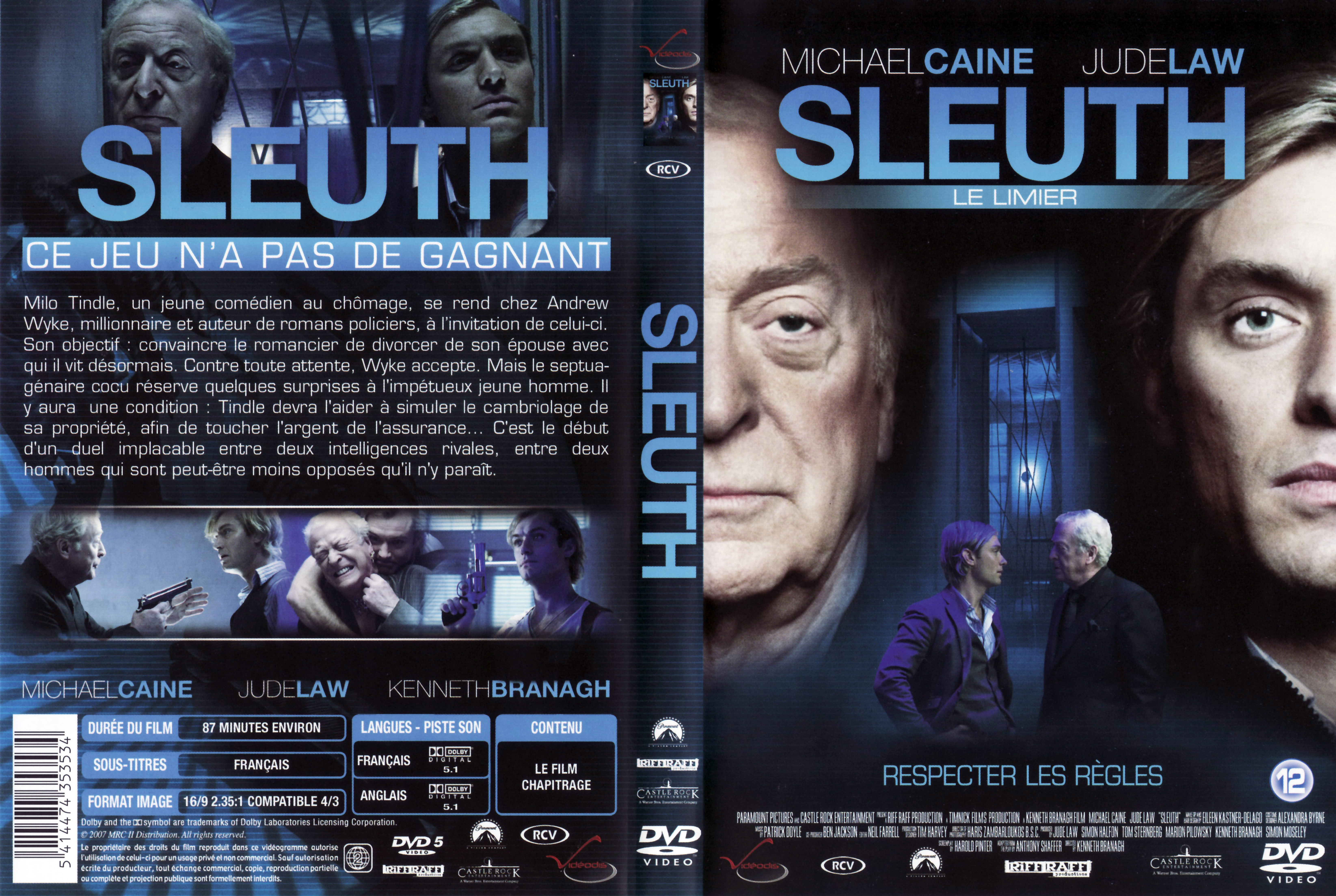 Jaquette DVD Sleuth - Le limier